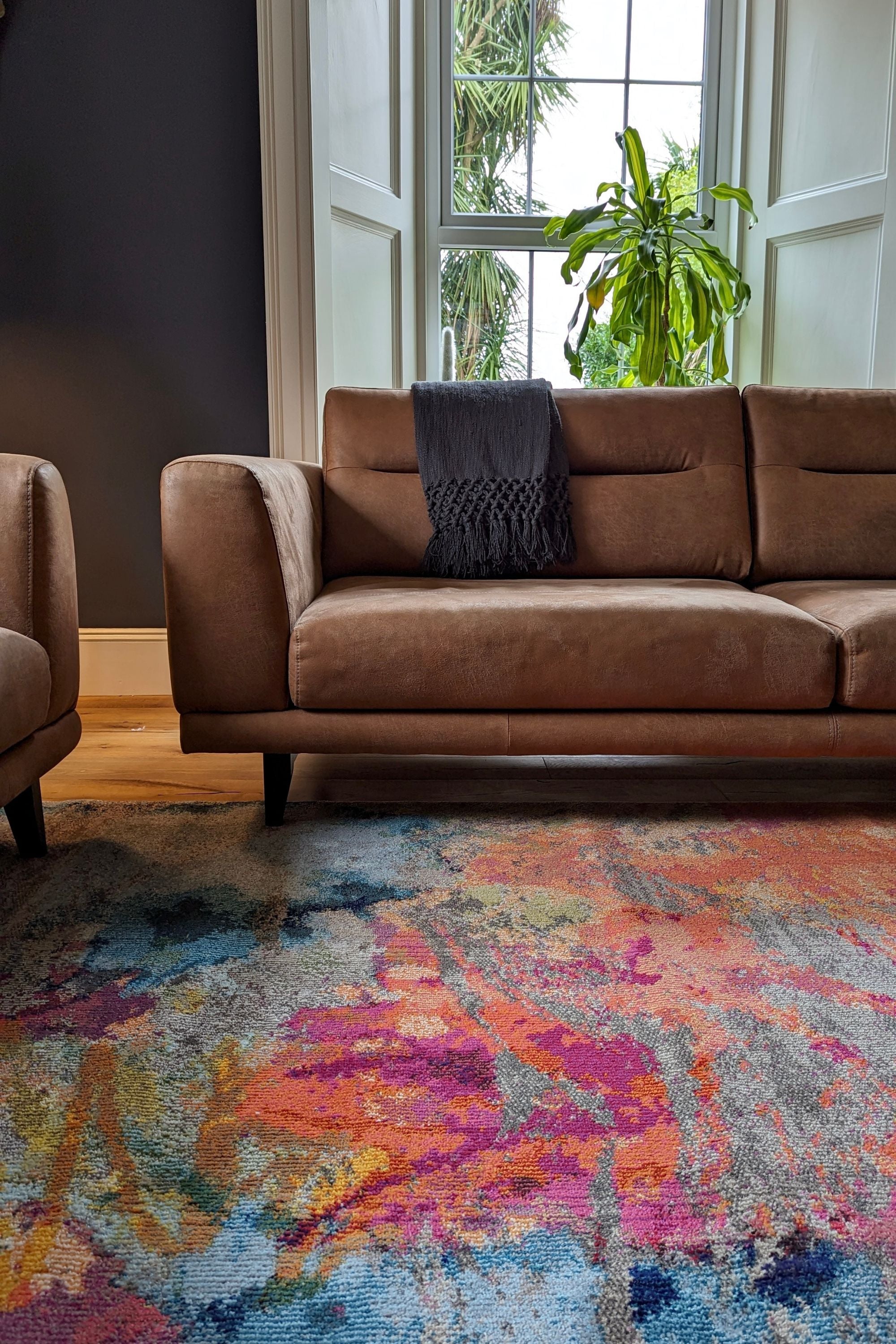 Abstract multicolour rug