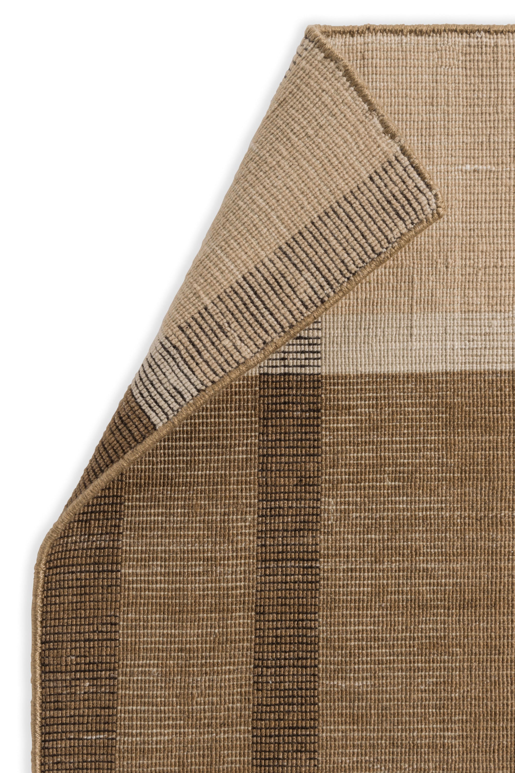 Modern brown geometric rug
