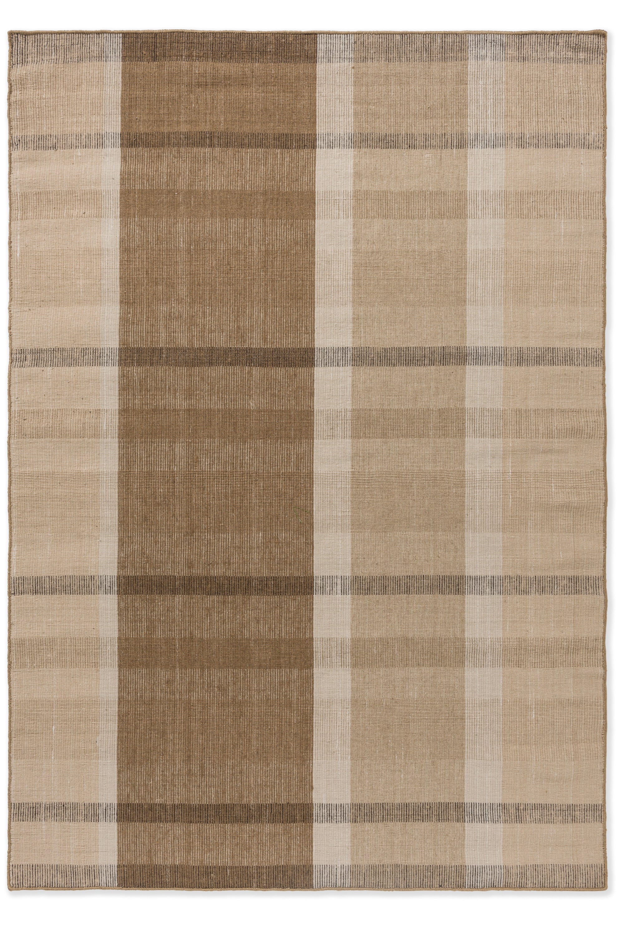 Modern brown geometric rug
