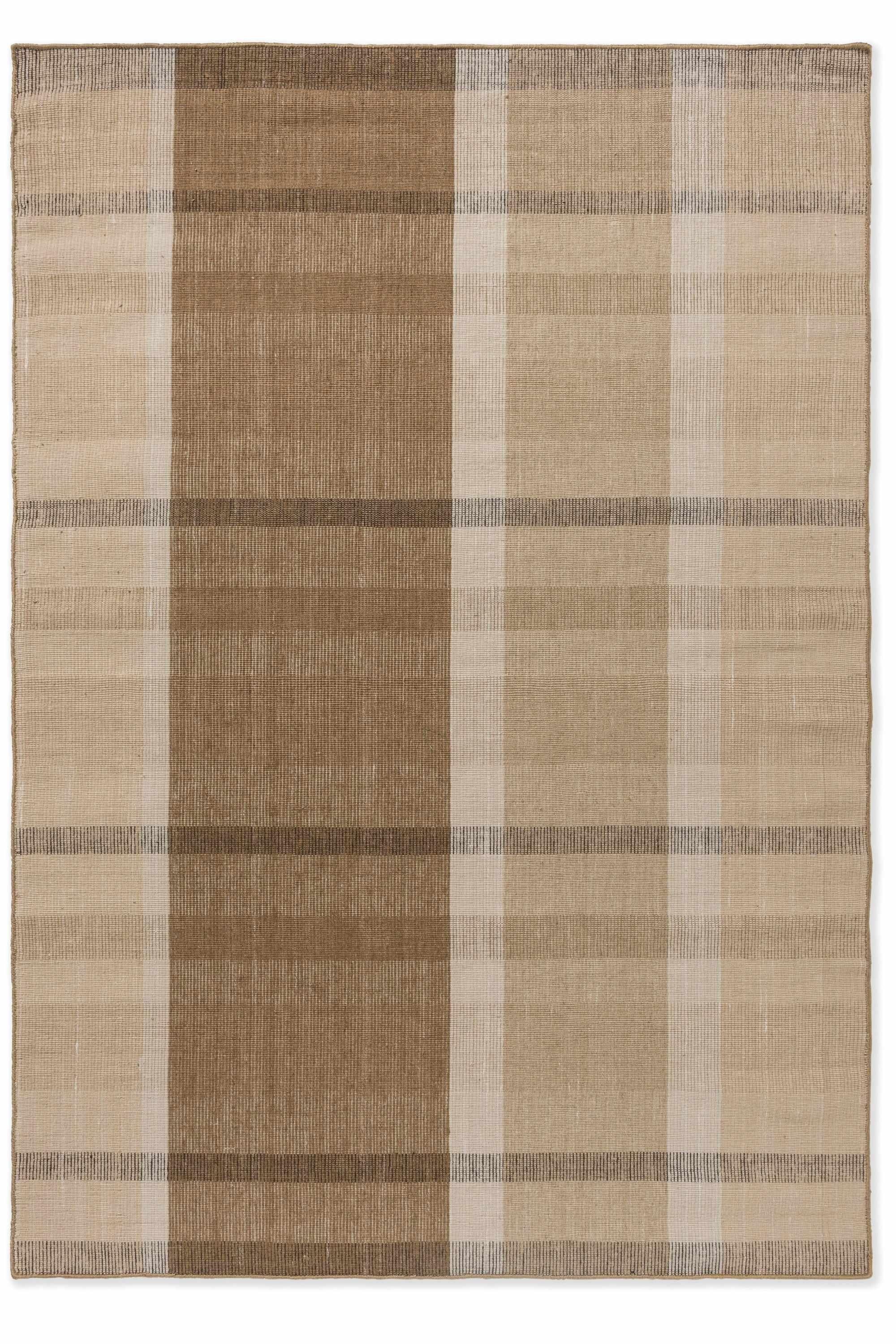 Modern brown geometric rug