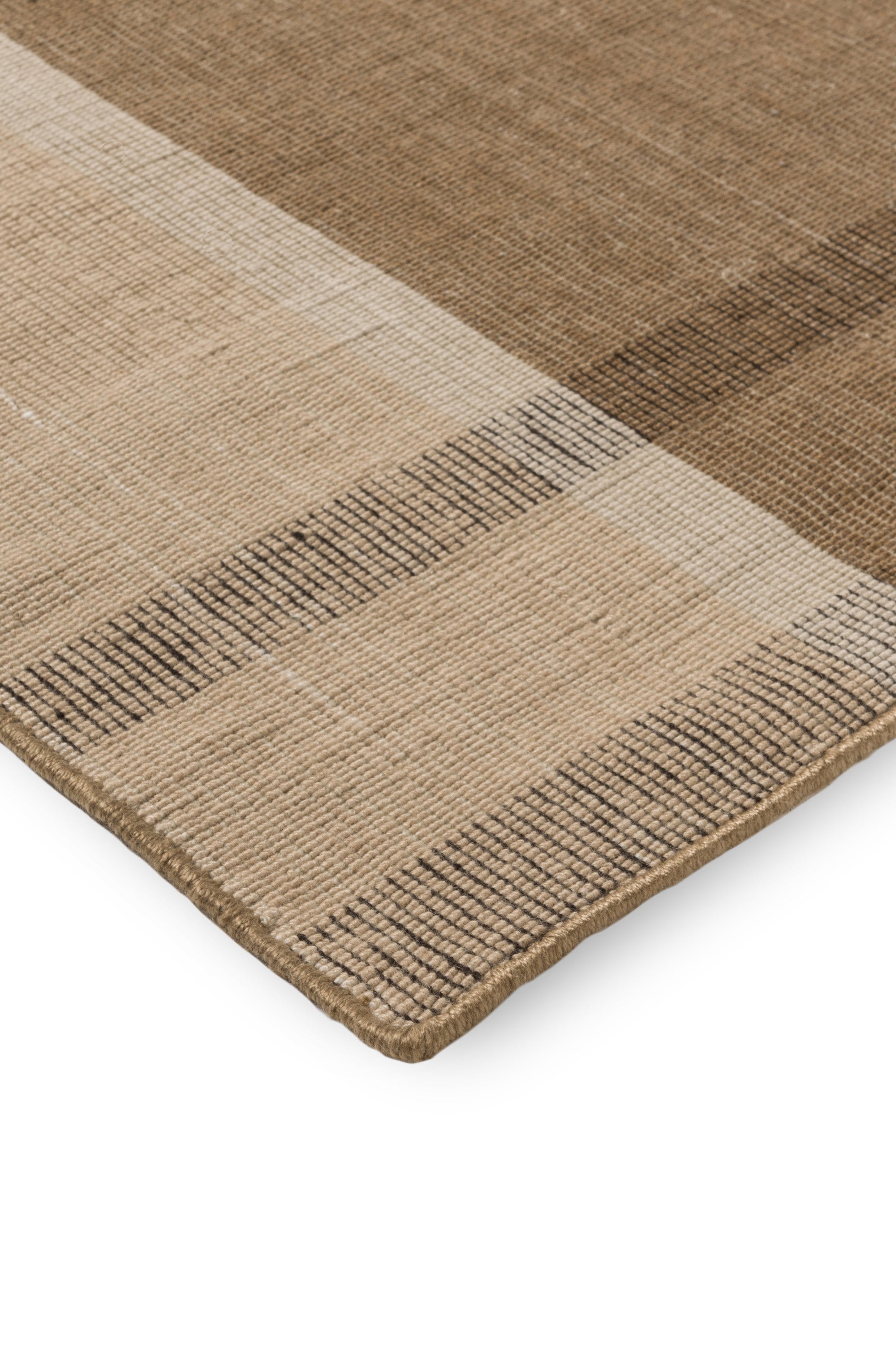 Modern brown geometric rug