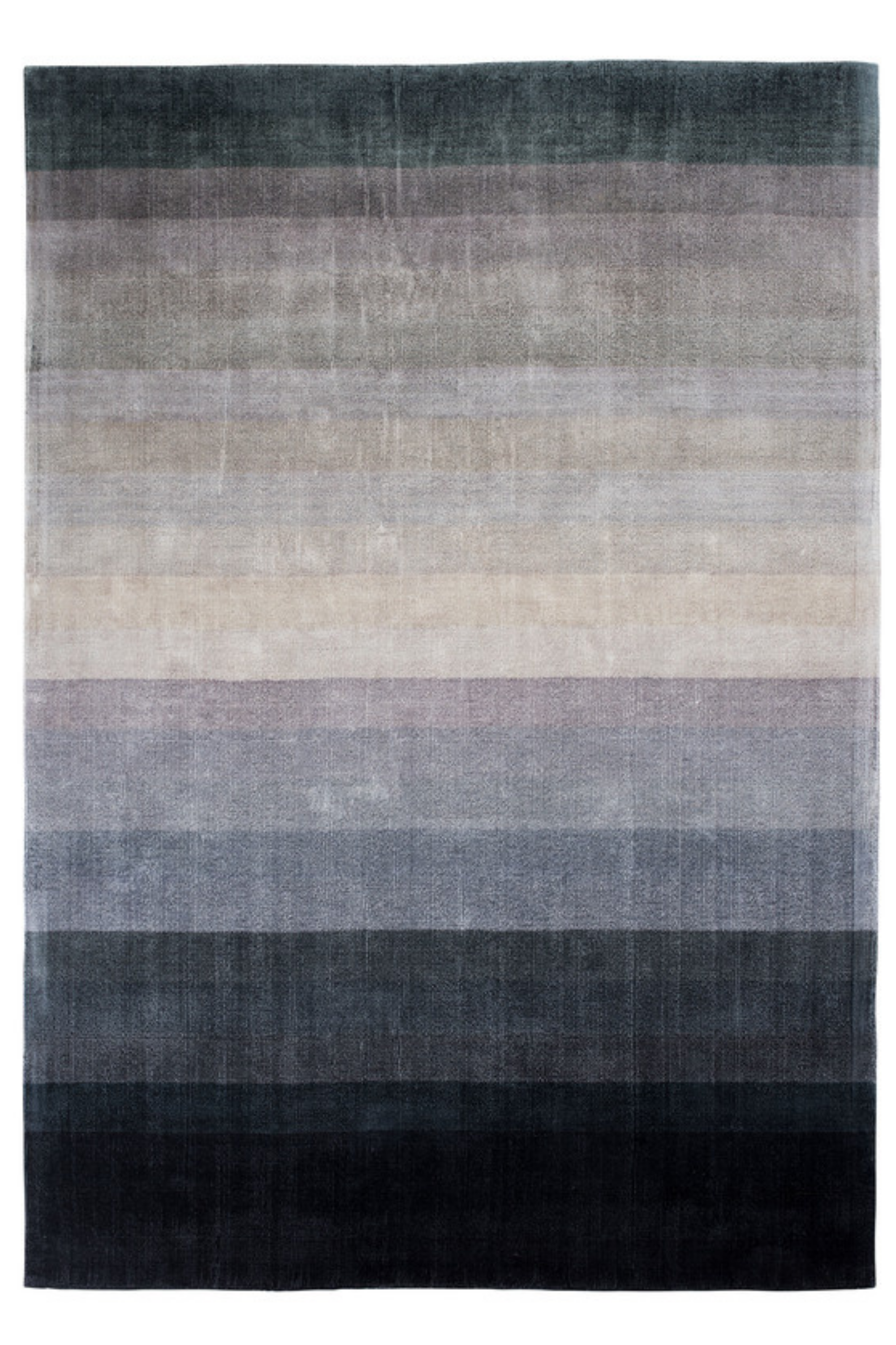 Ombre blue viscose rug