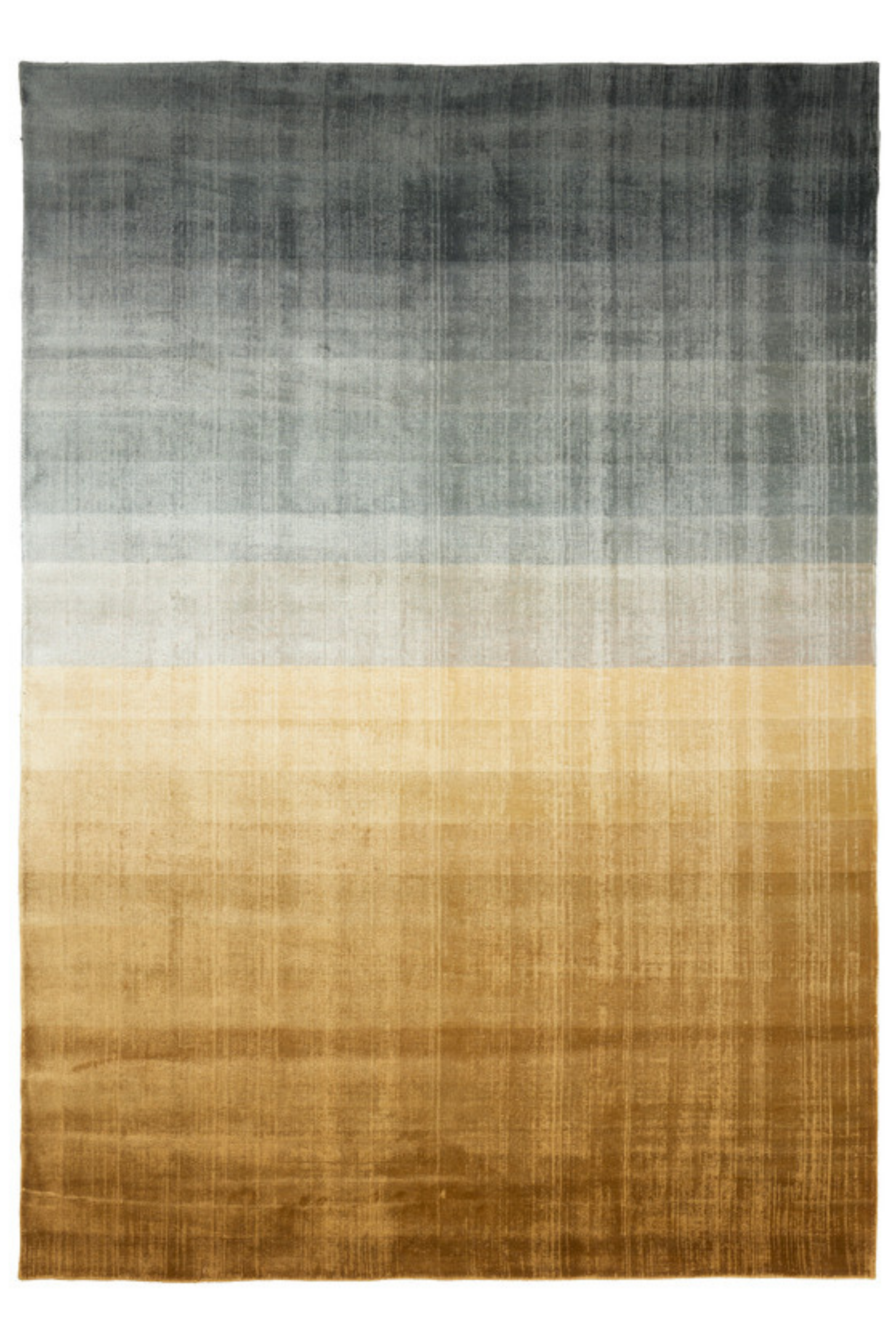 Ombre yellow viscose rug