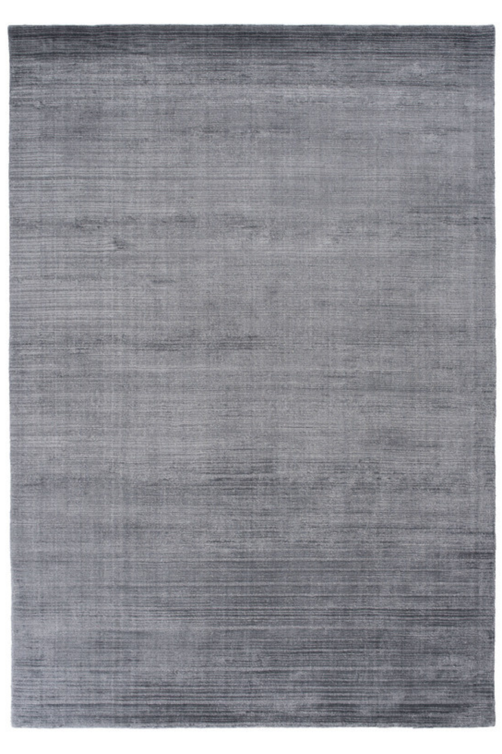 Plain grey viscose rug