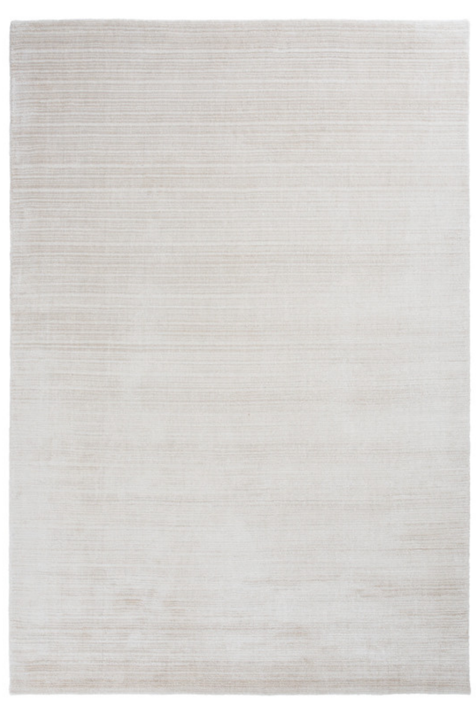 Plain white viscose rug