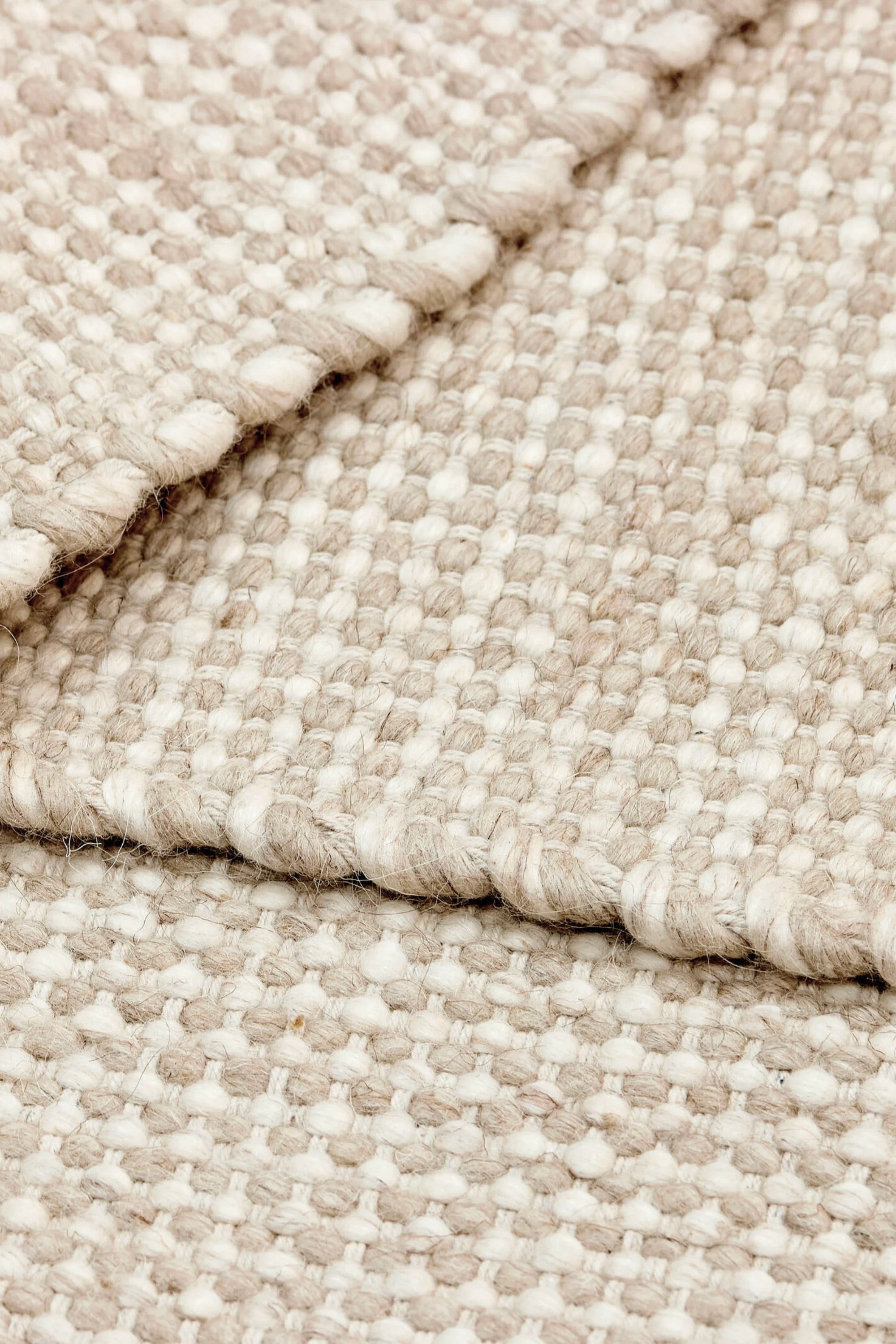 Beige textured hallway runner