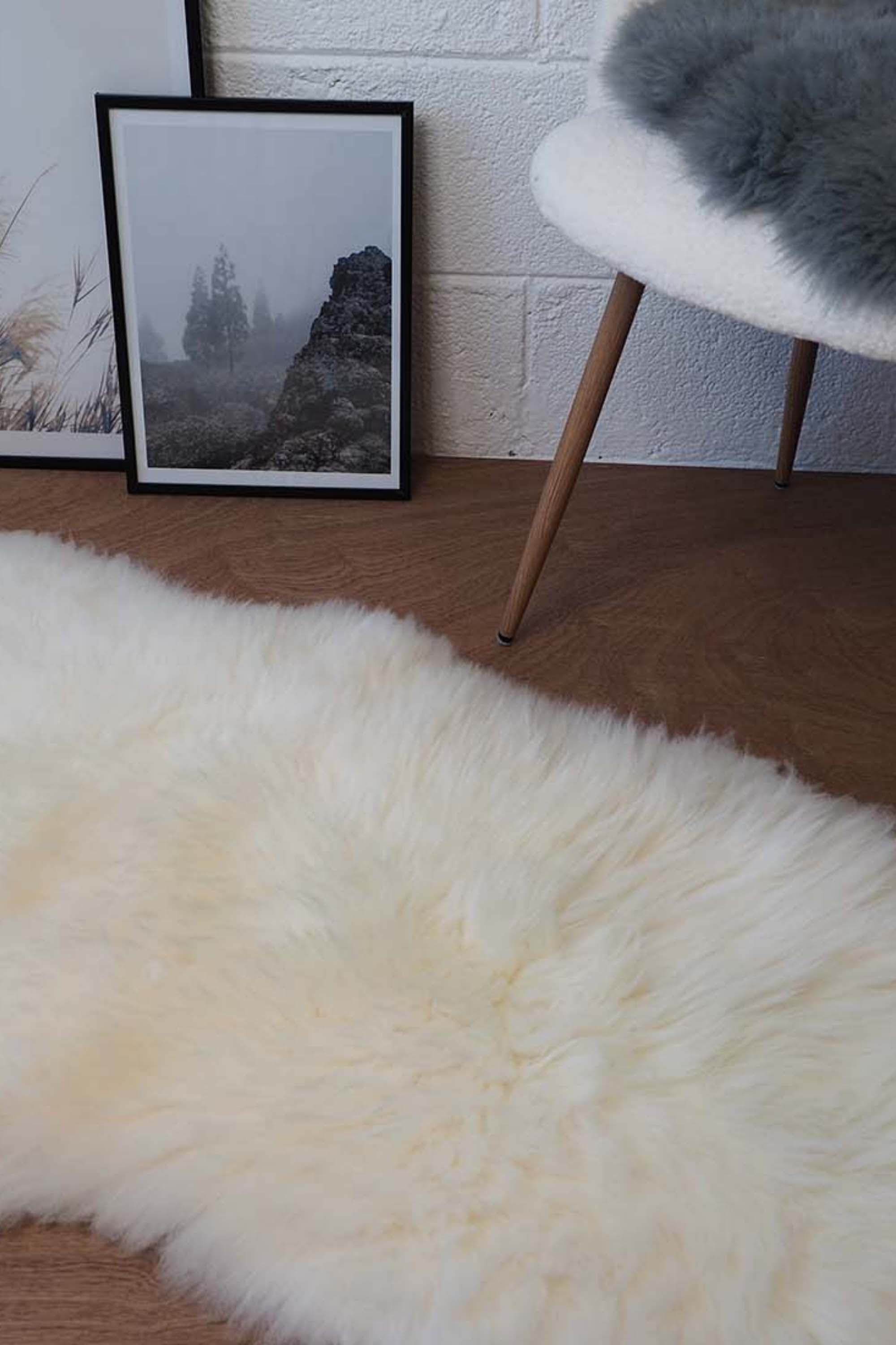 double Irish cream sheepskin rug