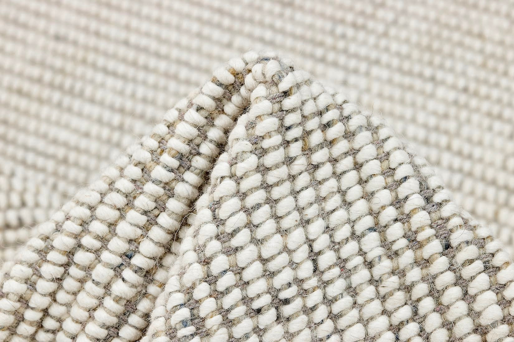 Grey and white textured flatweave rug