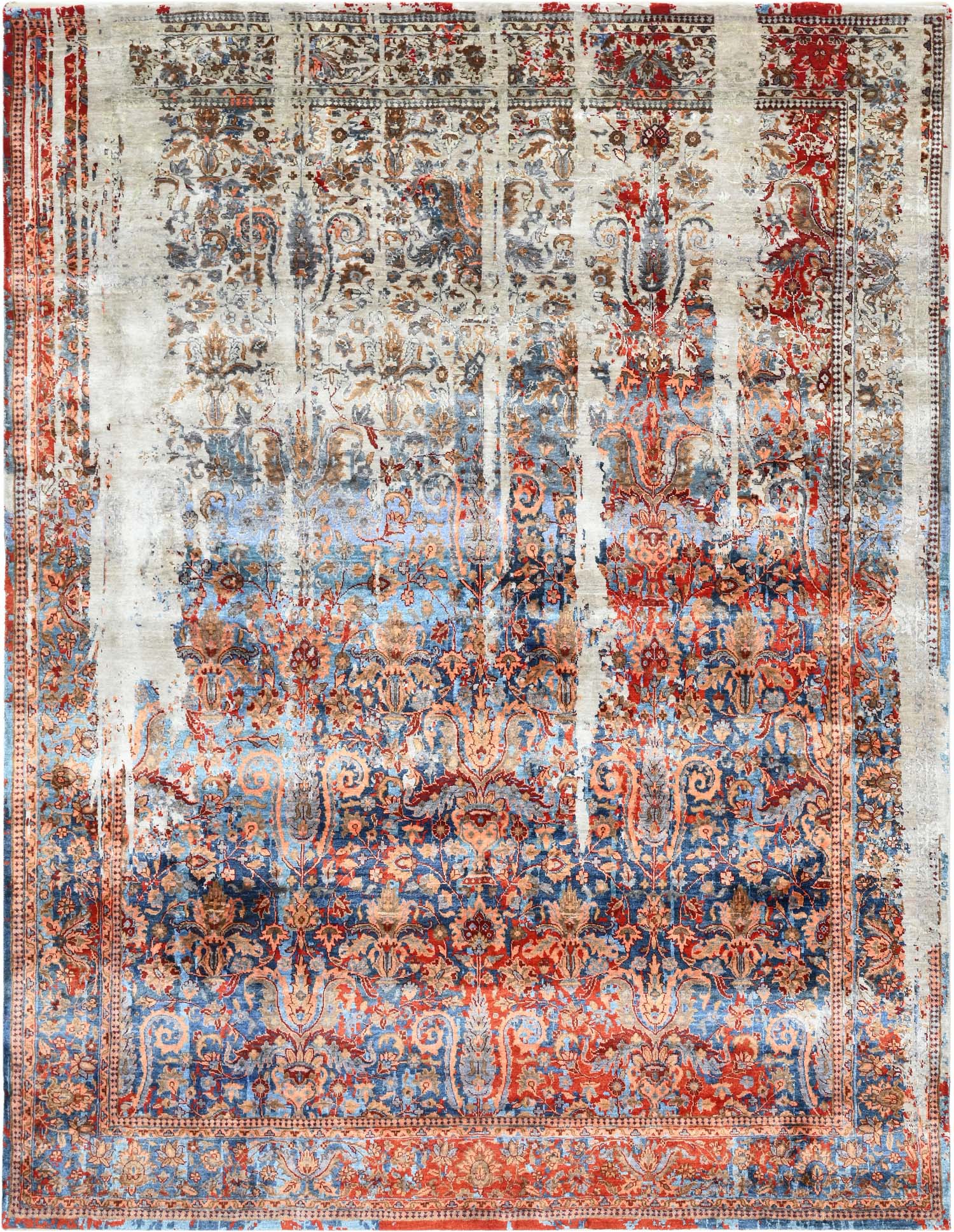 Modern multicolour luxury abstract rug