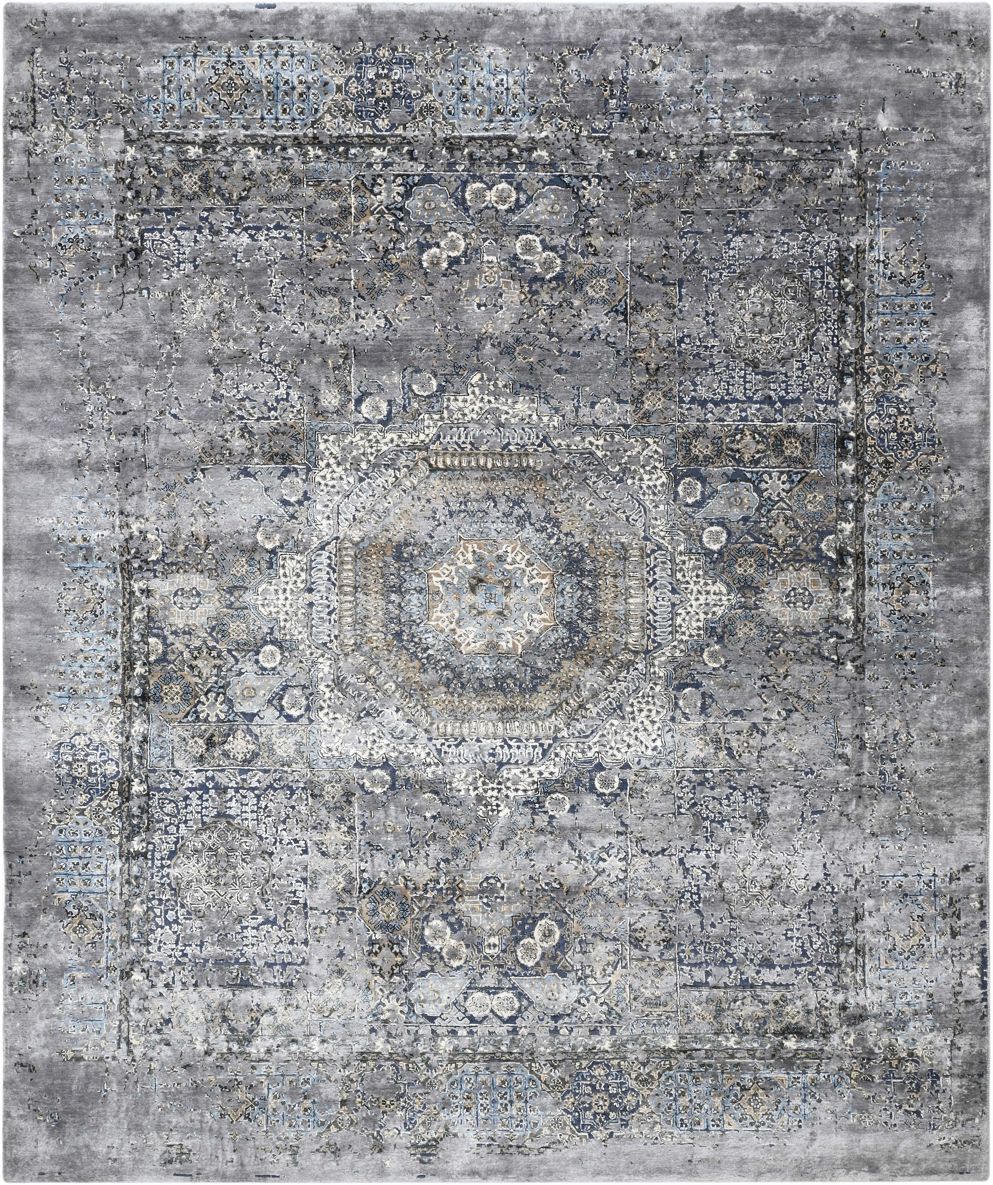 Modern grey luxury abstract rug