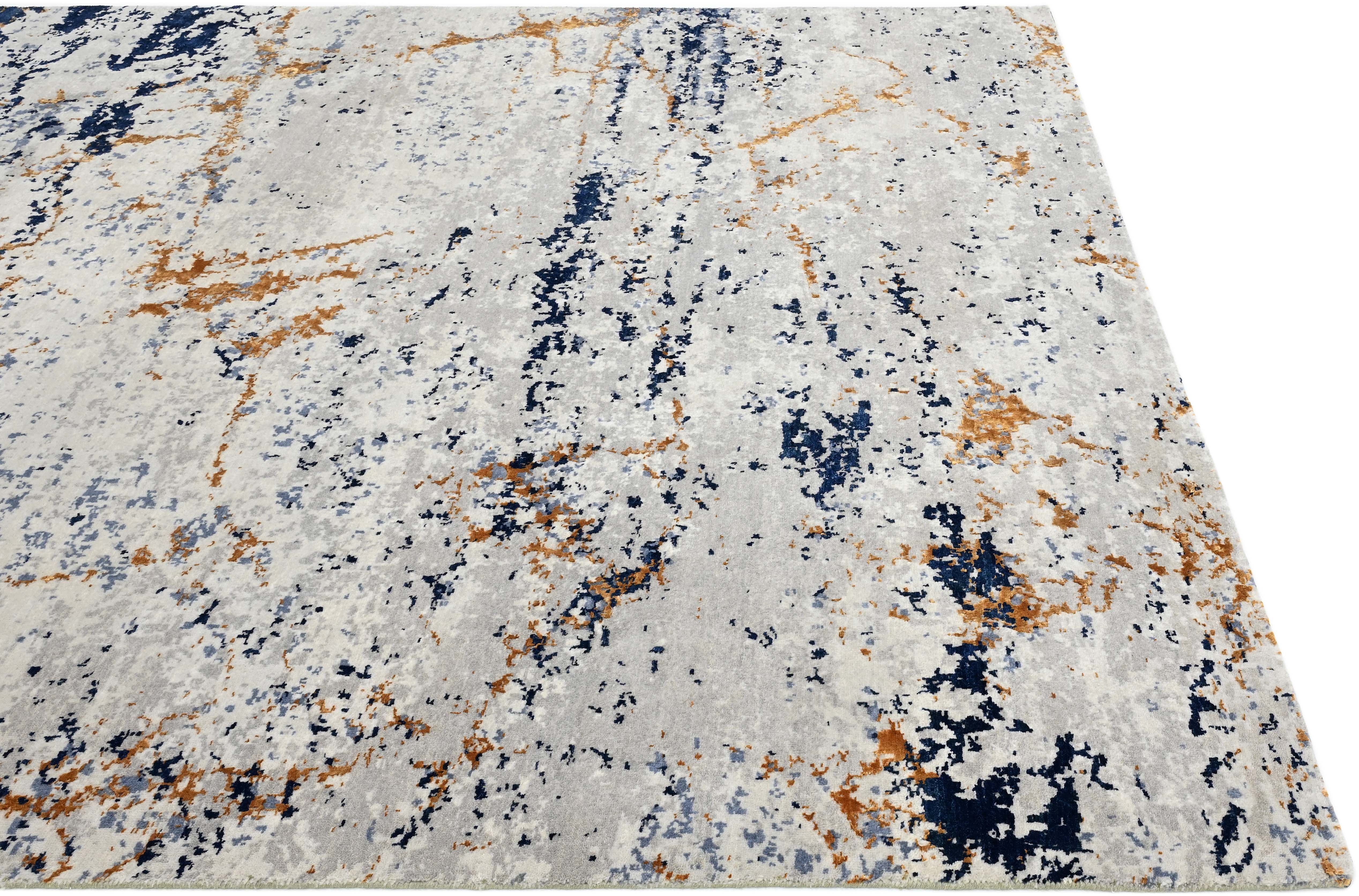 Modern multicolour luxury abstract rug