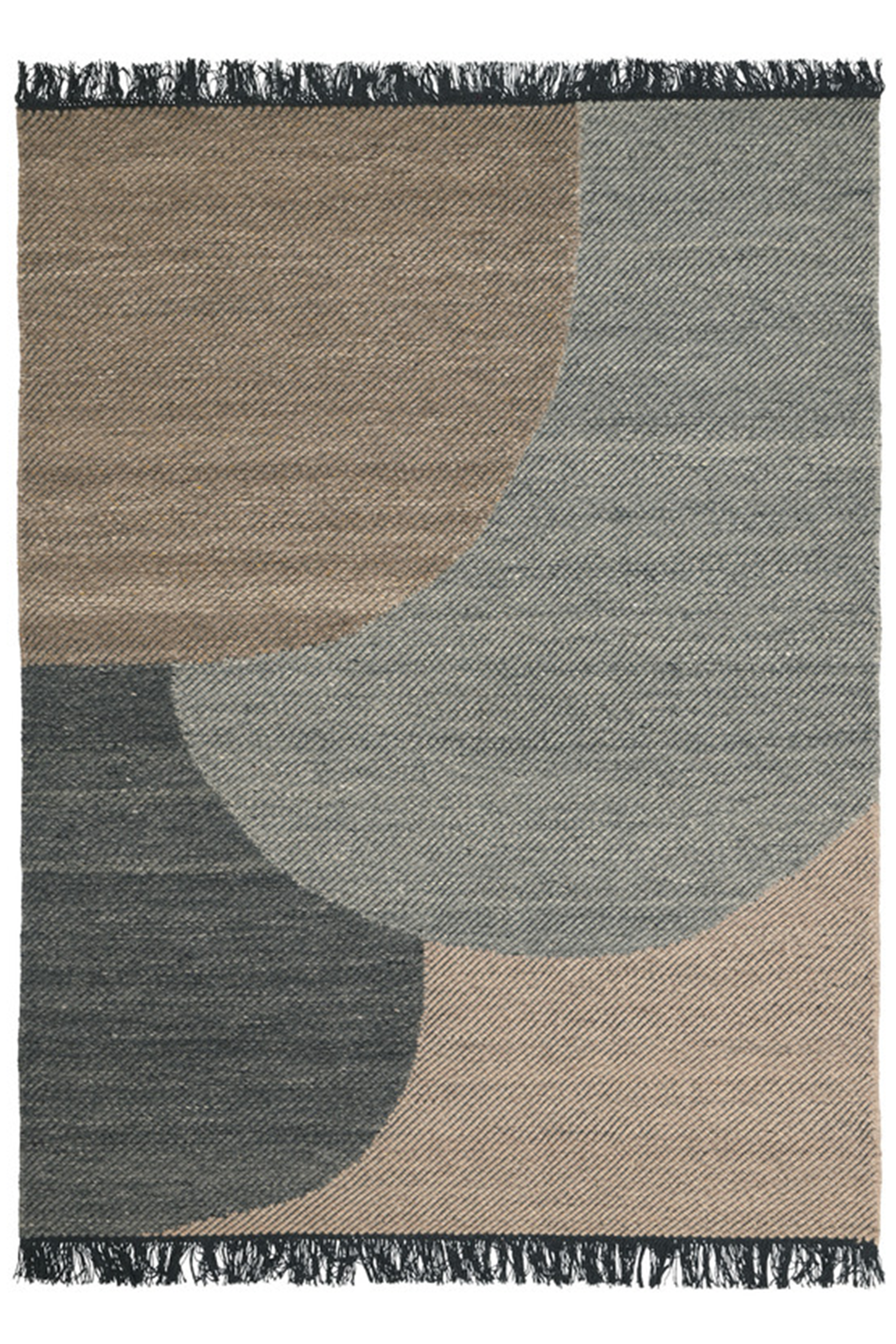 Woven multicolour wool rug