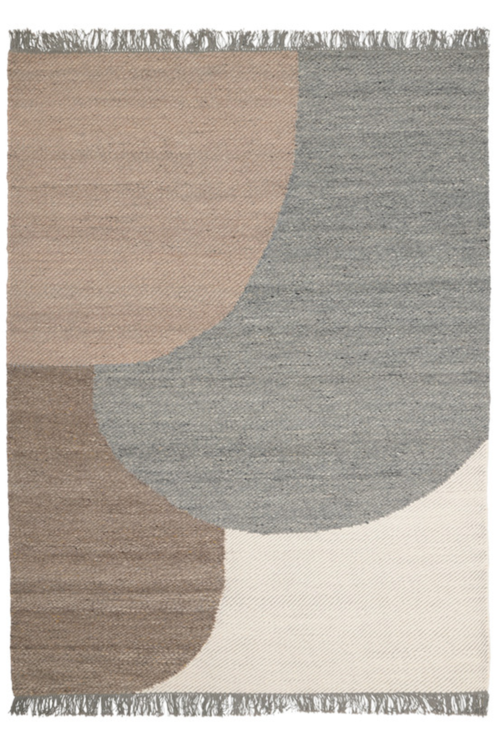 Woven multicolour wool rug