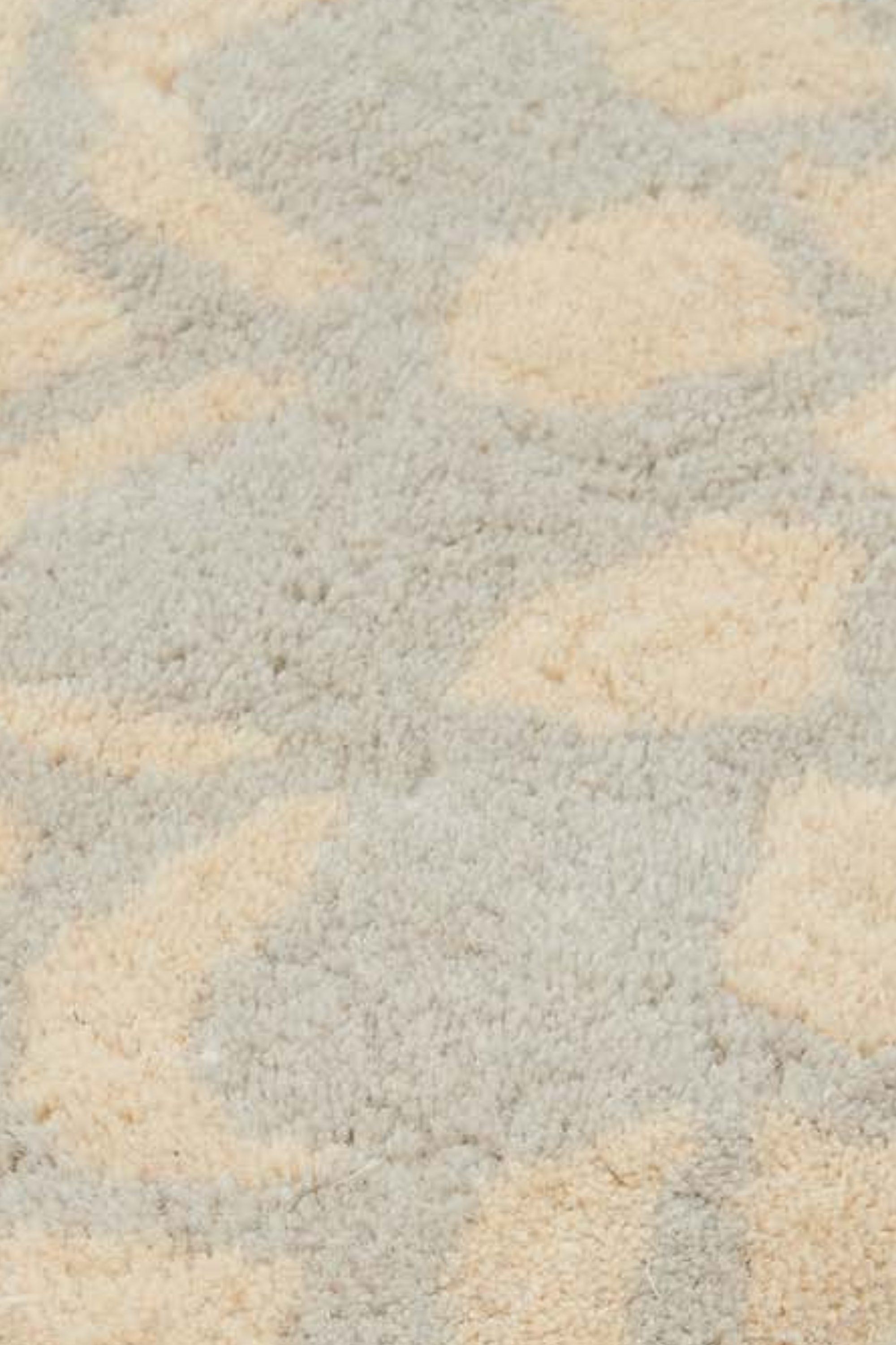 Grey and ivory floral wool rug