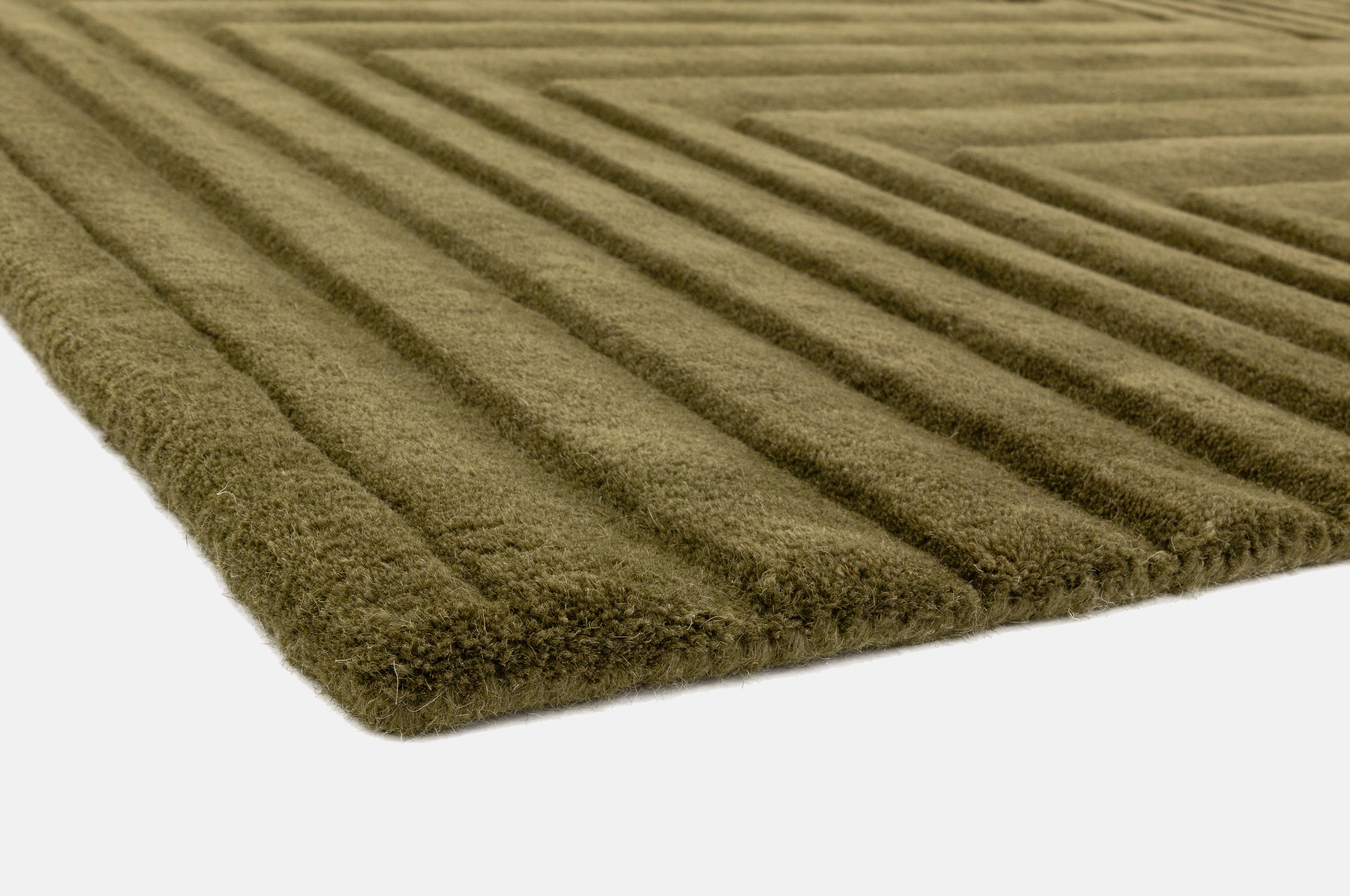 Form Green Wool Rug