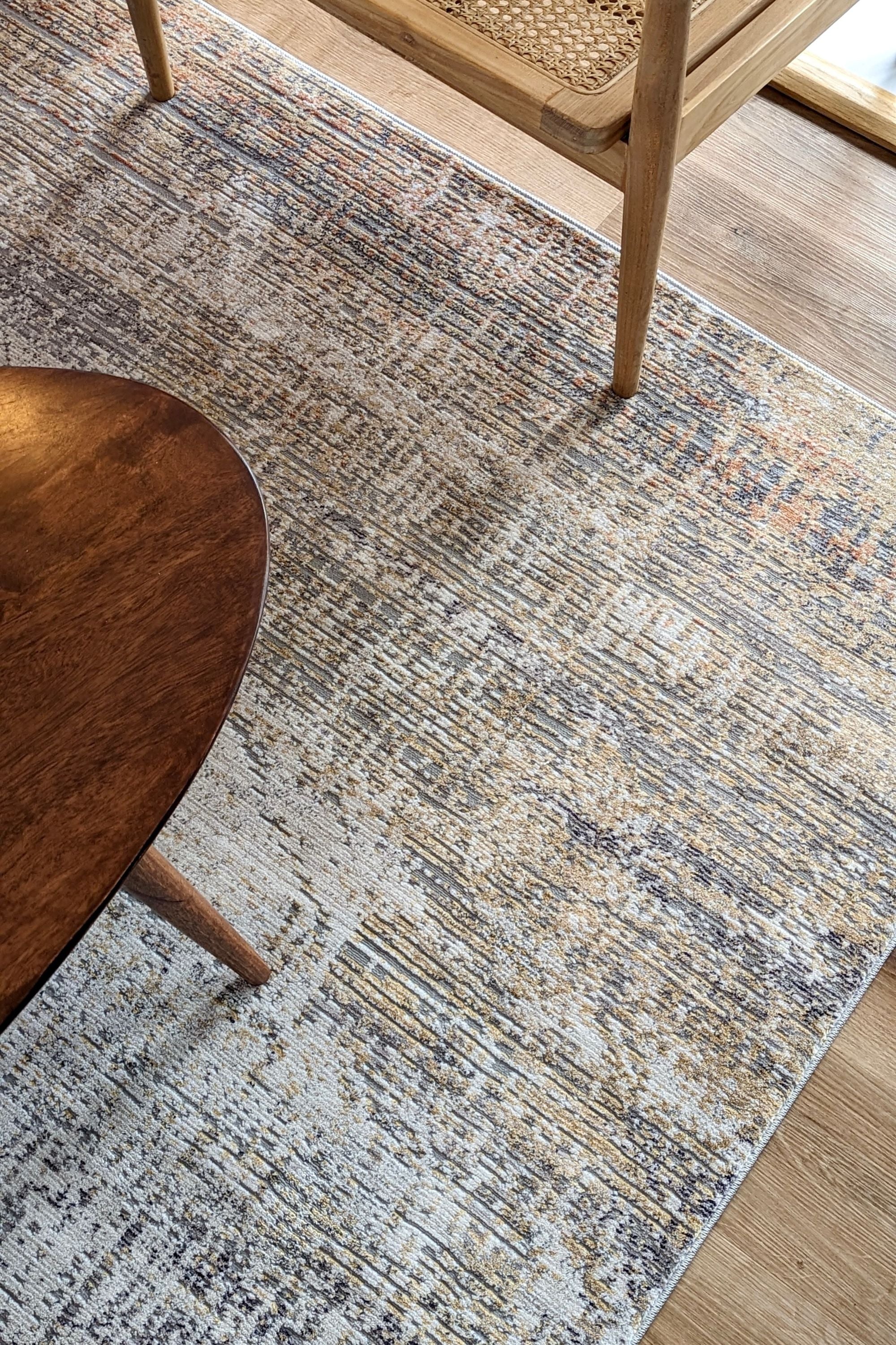 modern yellow and grey abstract area rug