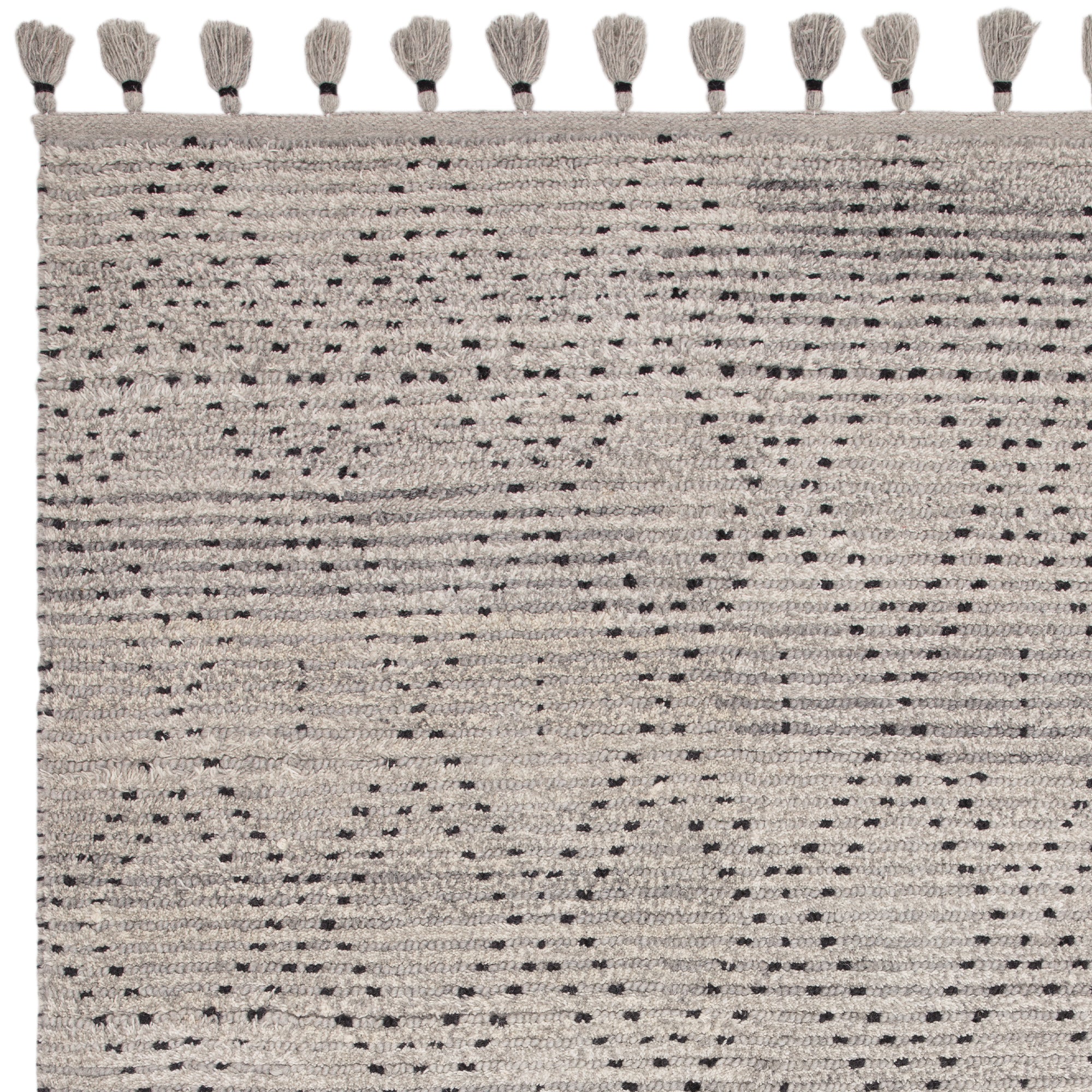 Nepal Grey & Black Diamond Rug