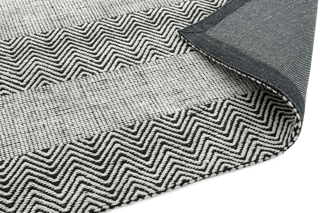 striped grey rug