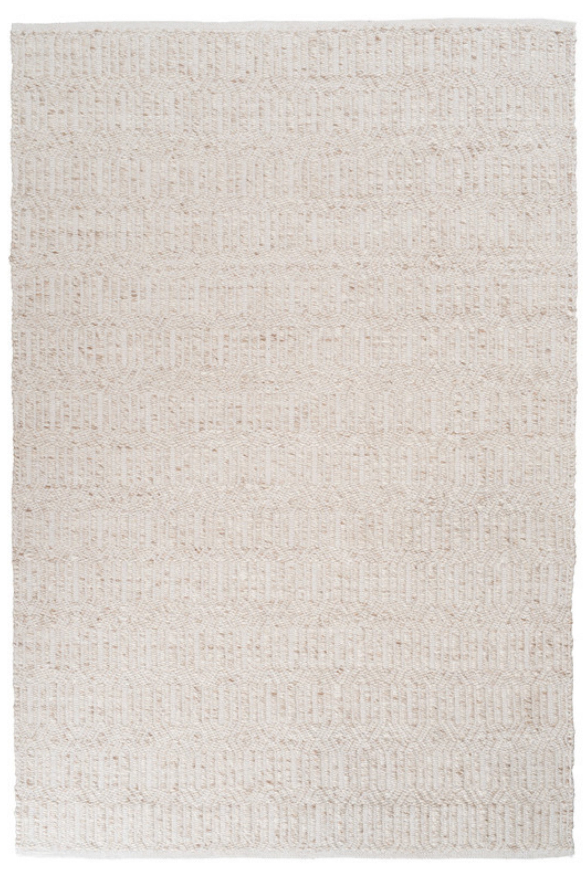 Woven beige wool/cotton/viscose rug