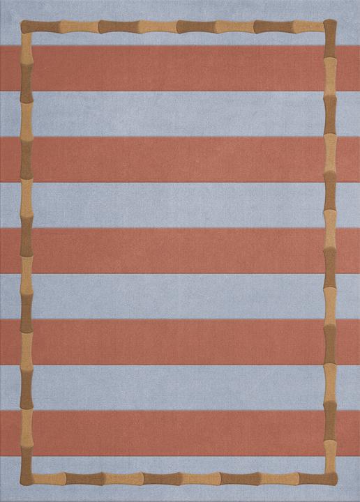 Alice Crawley Bamboo Stripe Blue Rust
