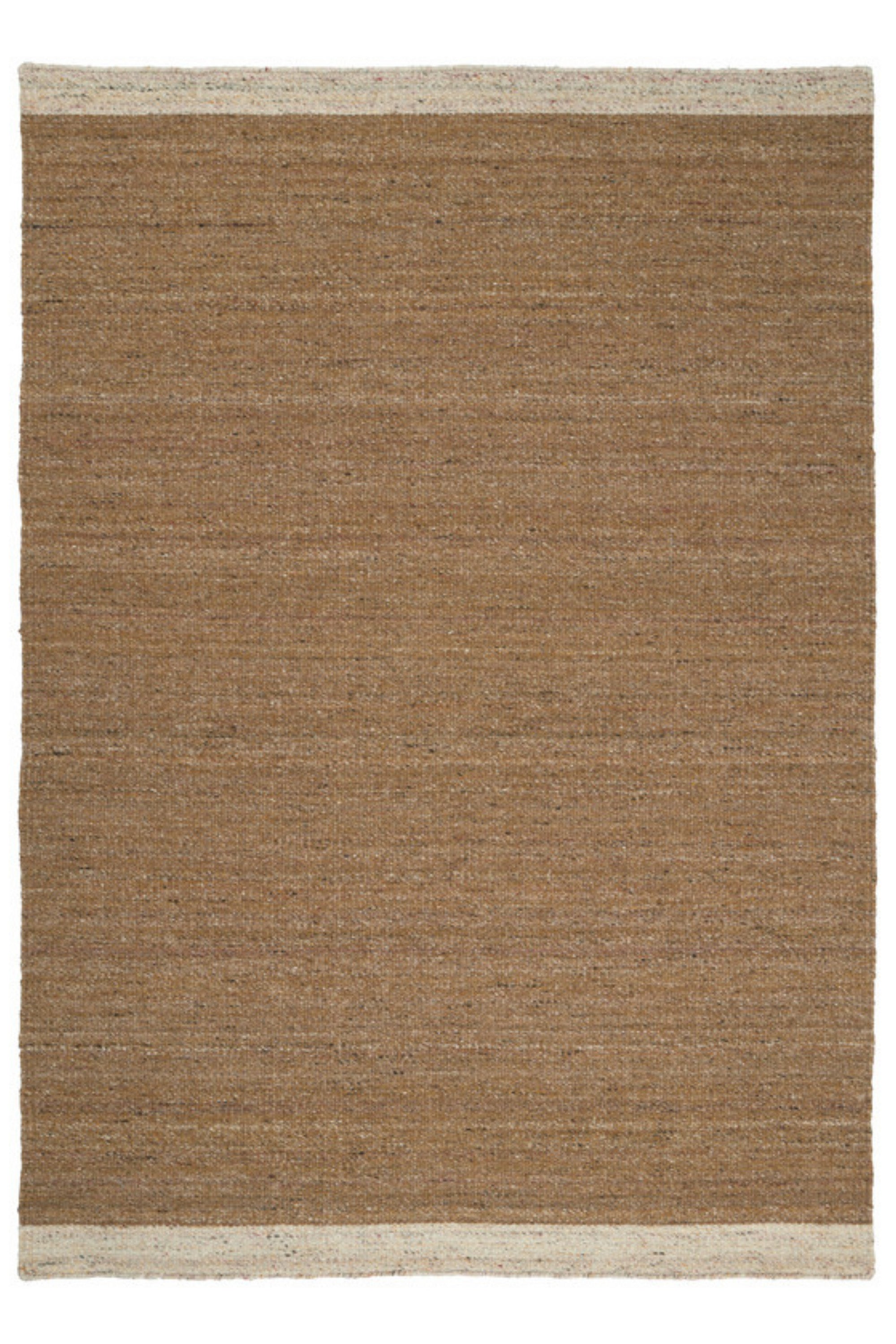 Plain yellow wool/polyester rug