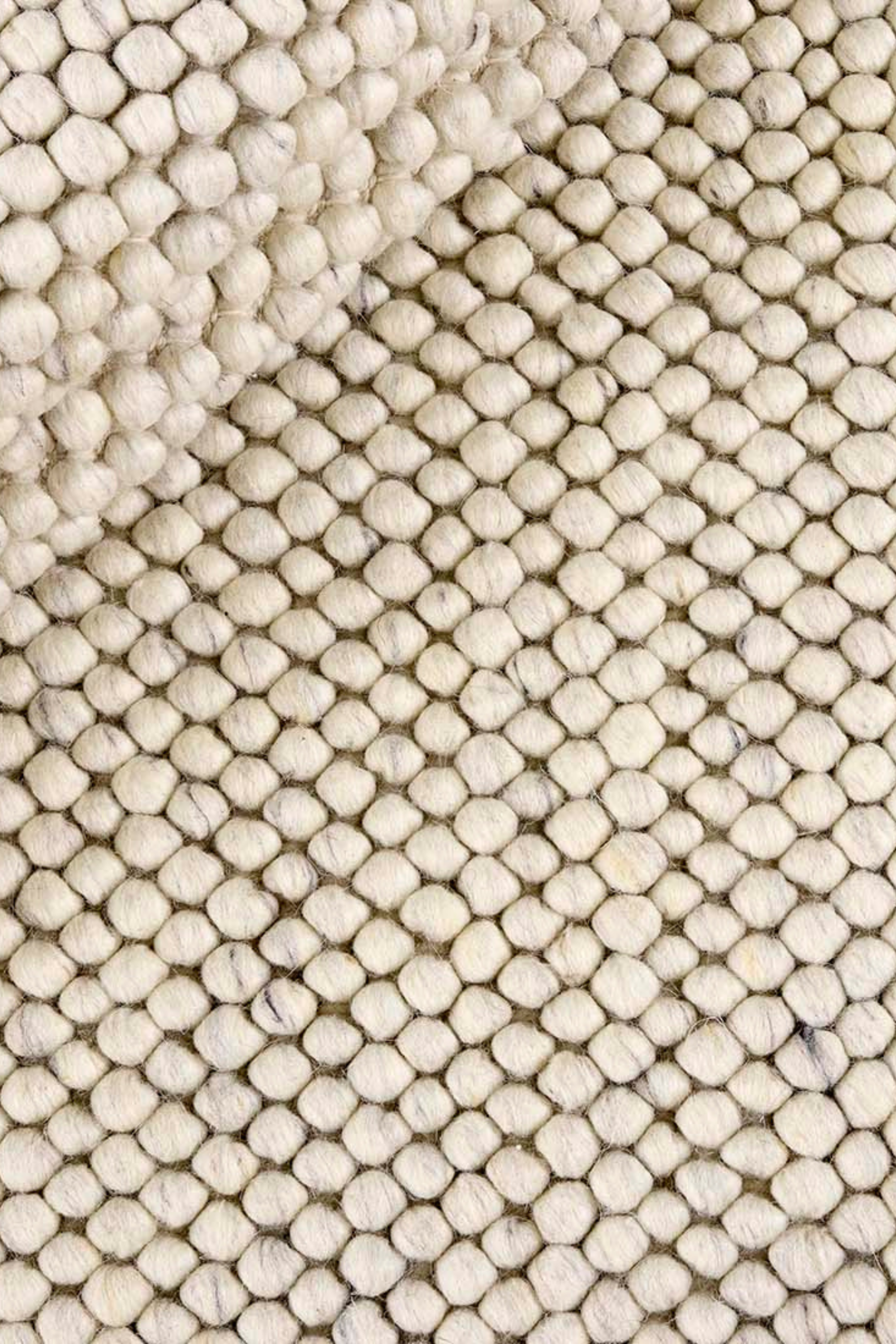 cream textured wool rug