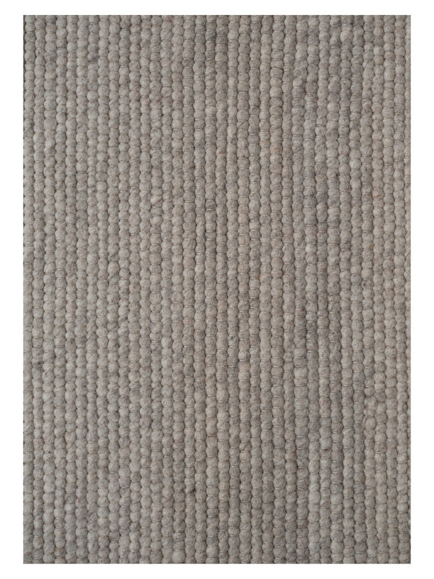 Light grey textured woven rug
