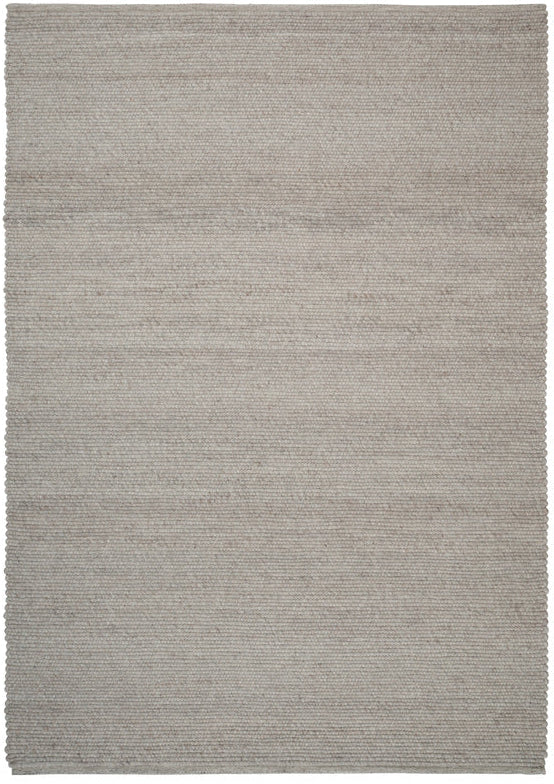 Light grey textured woven rug