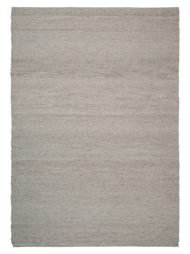 Light grey textured woven rug