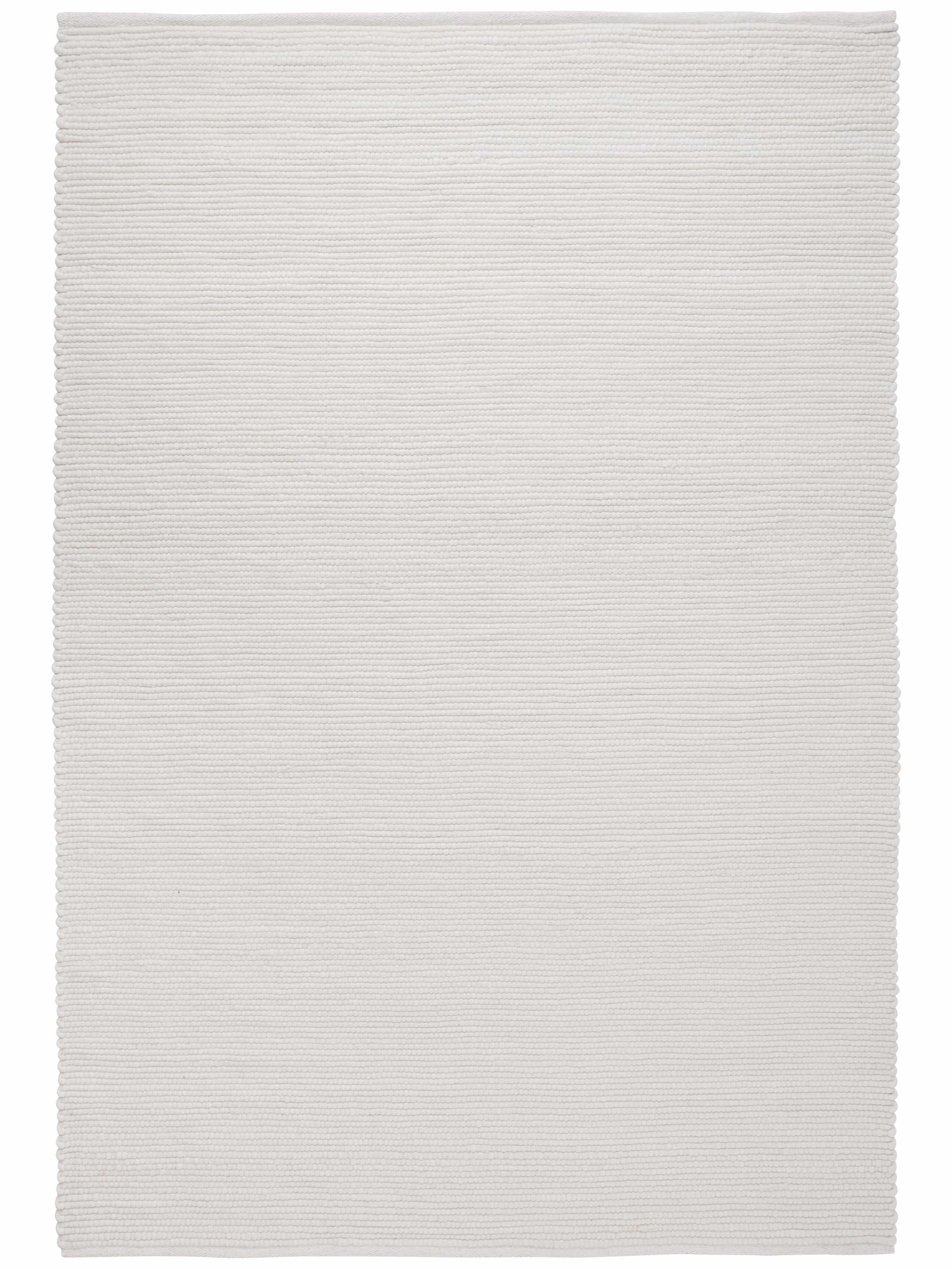 White textured woven rug
