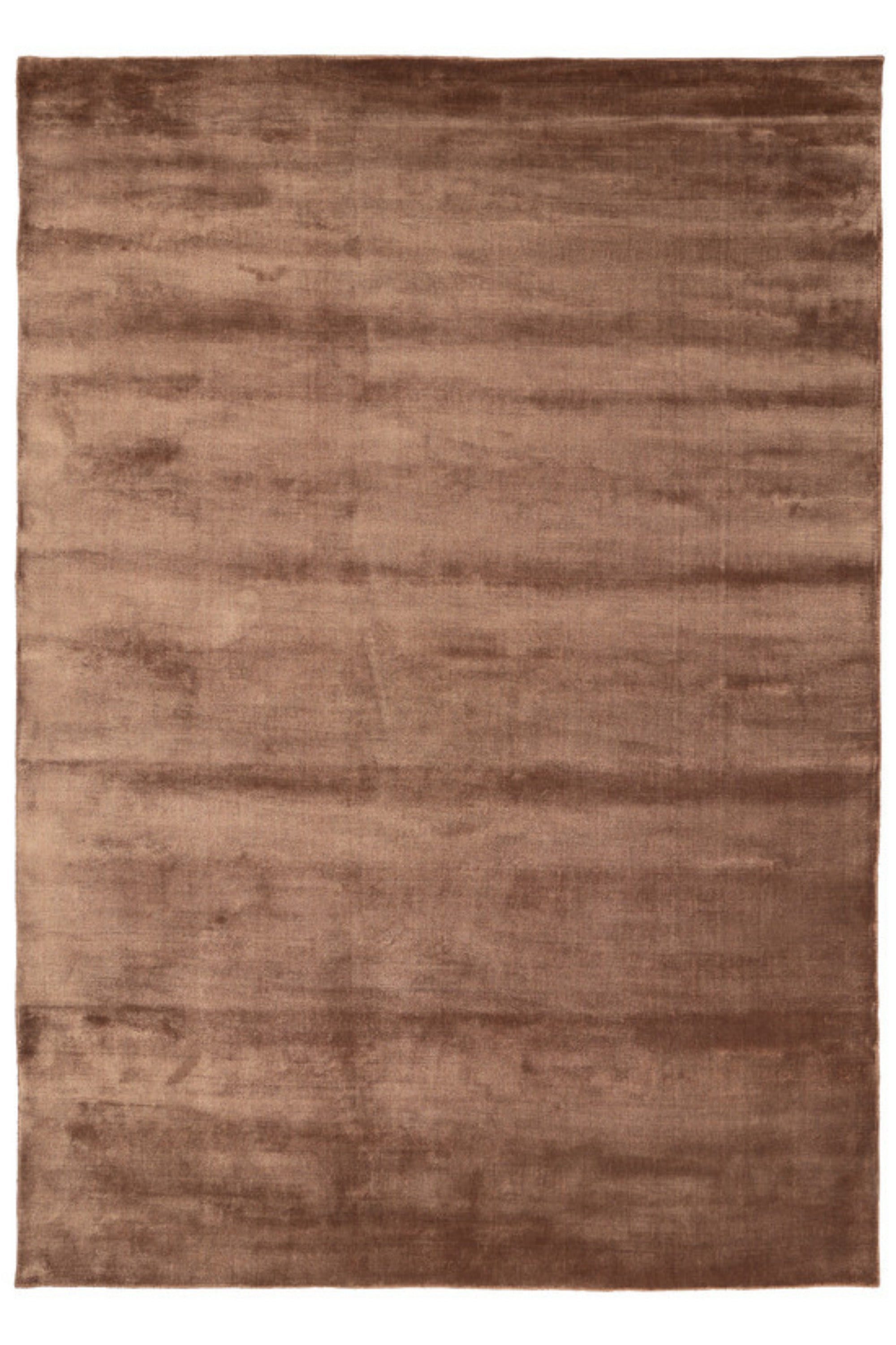 Plain orange viscose rug