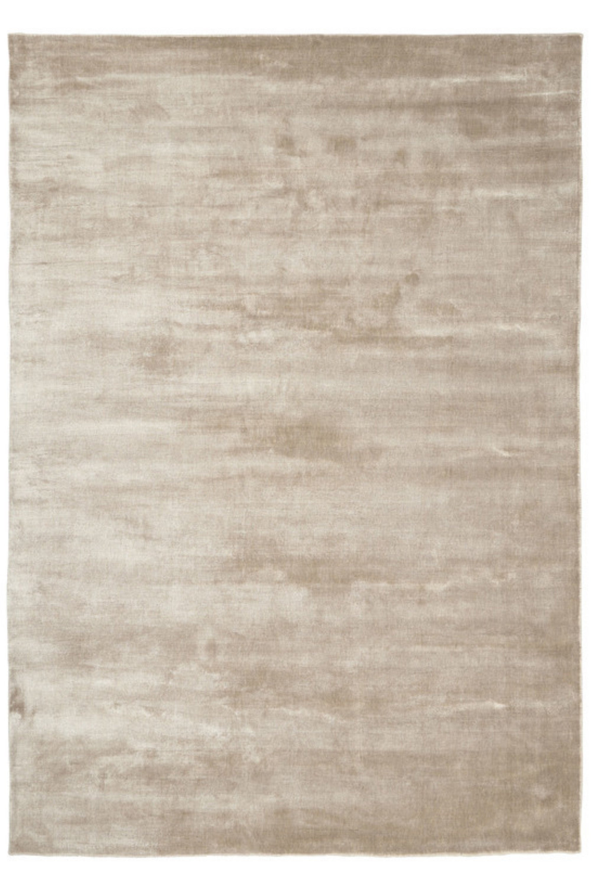 Plain beige viscose rug