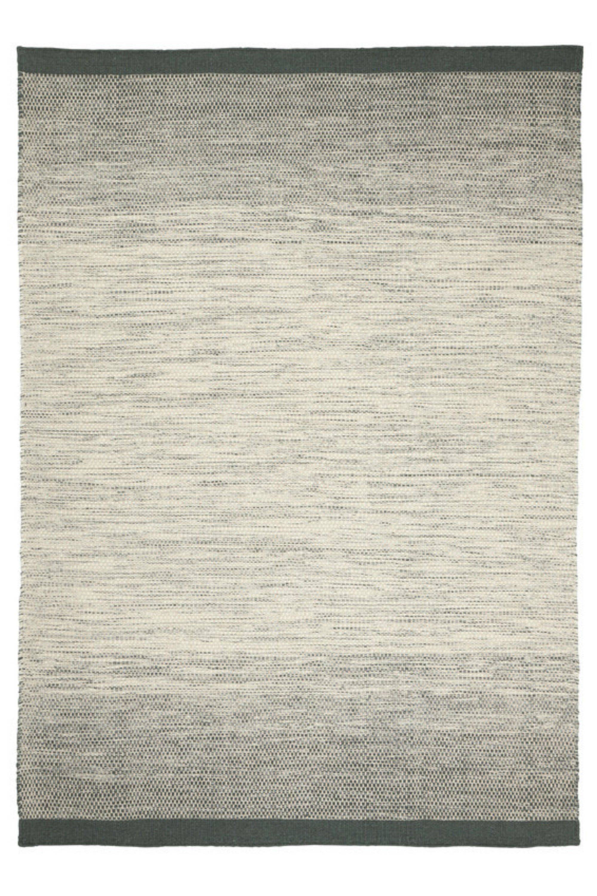 Ombre green wool/cotton rug