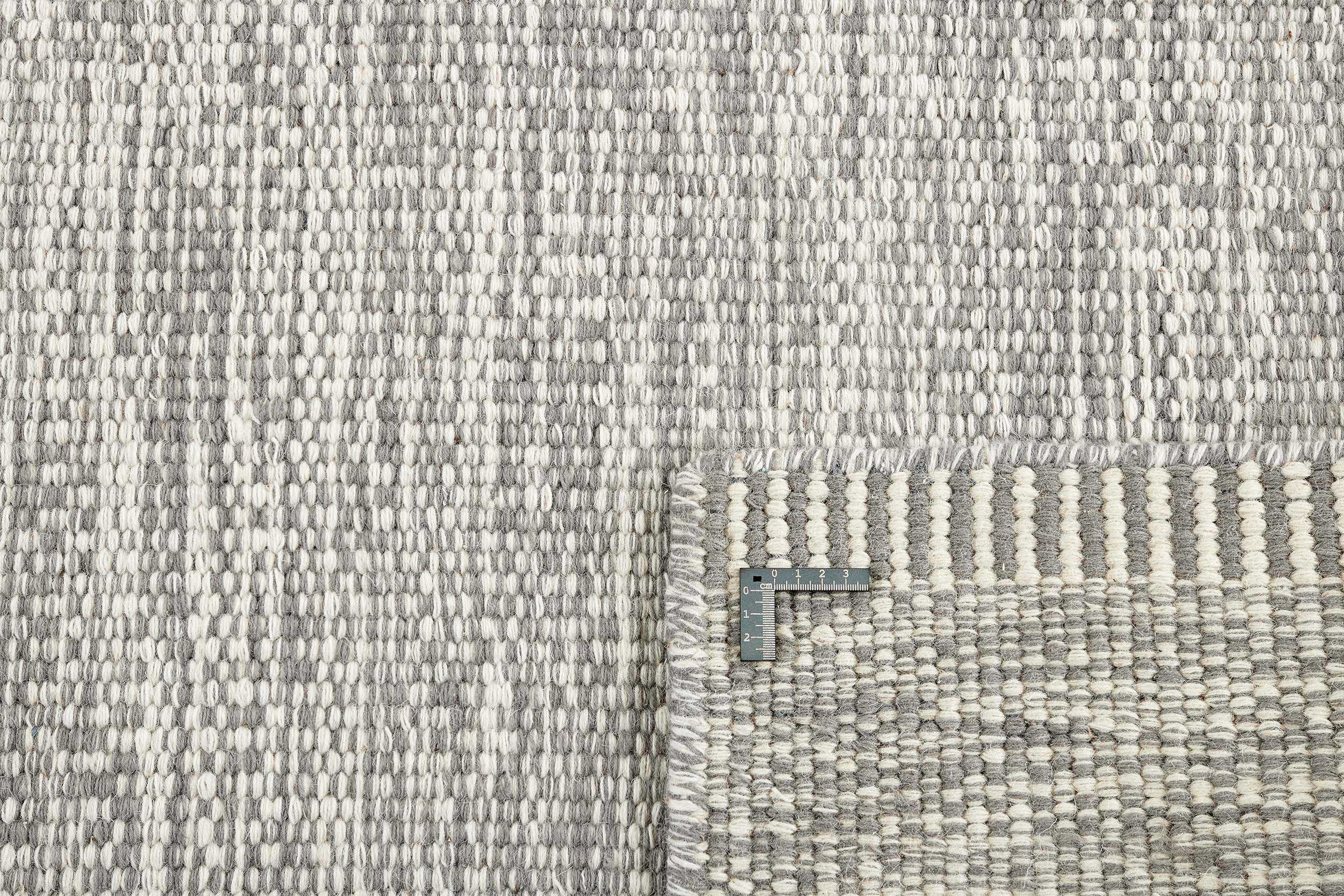 plain grey flatweave runner