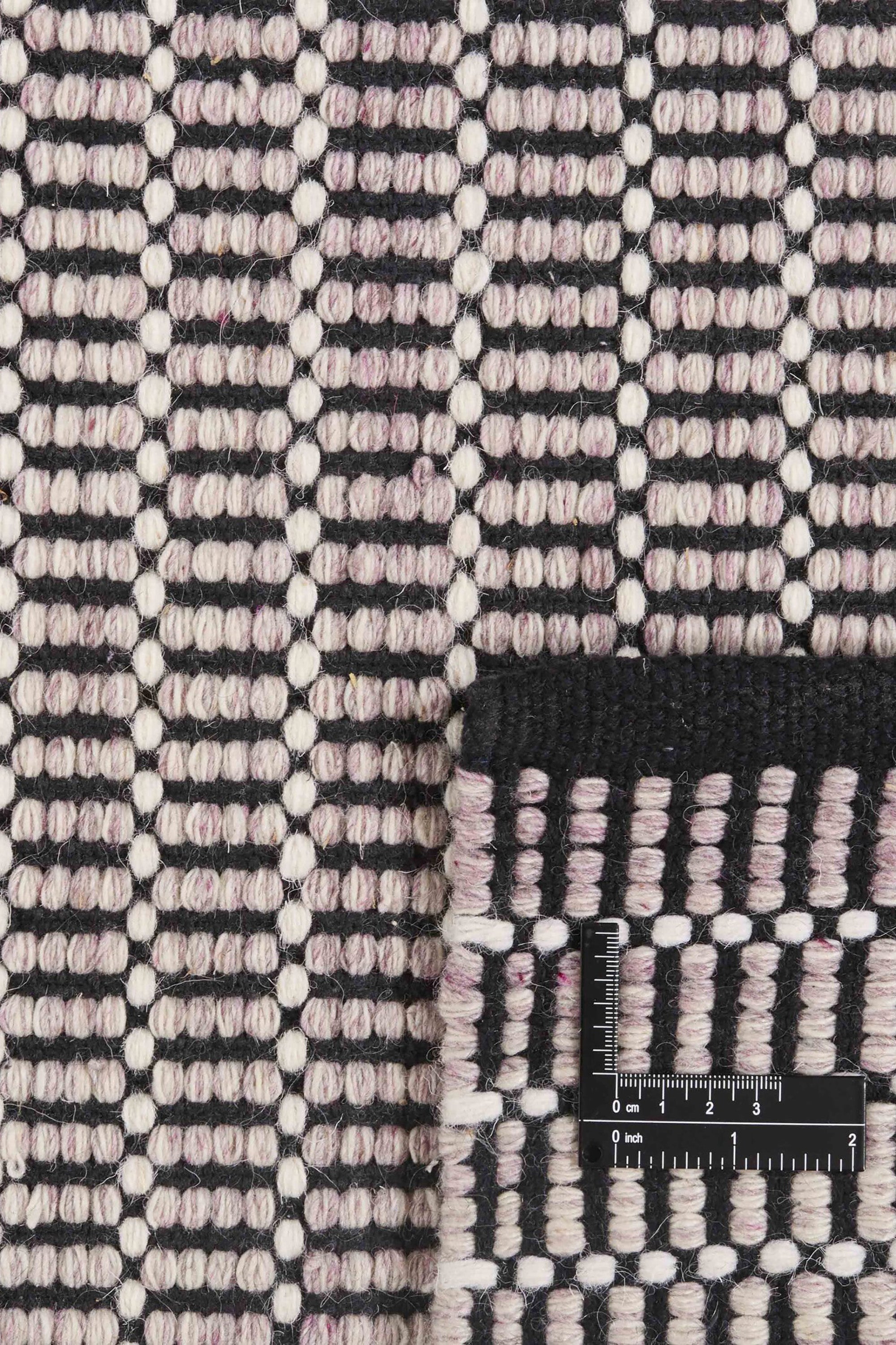 Luxury pink and black woven rug