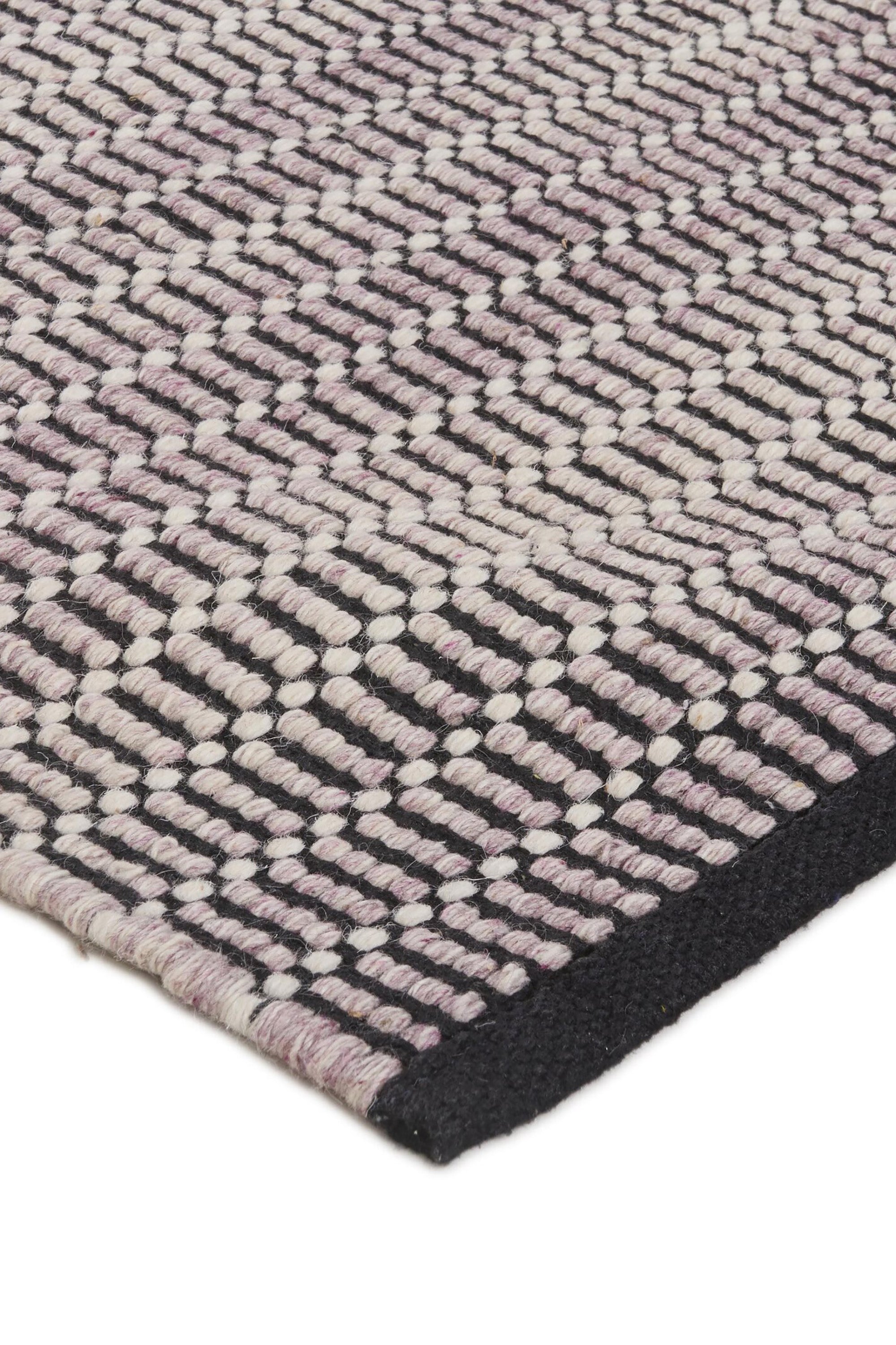 Luxury pink and black woven rug