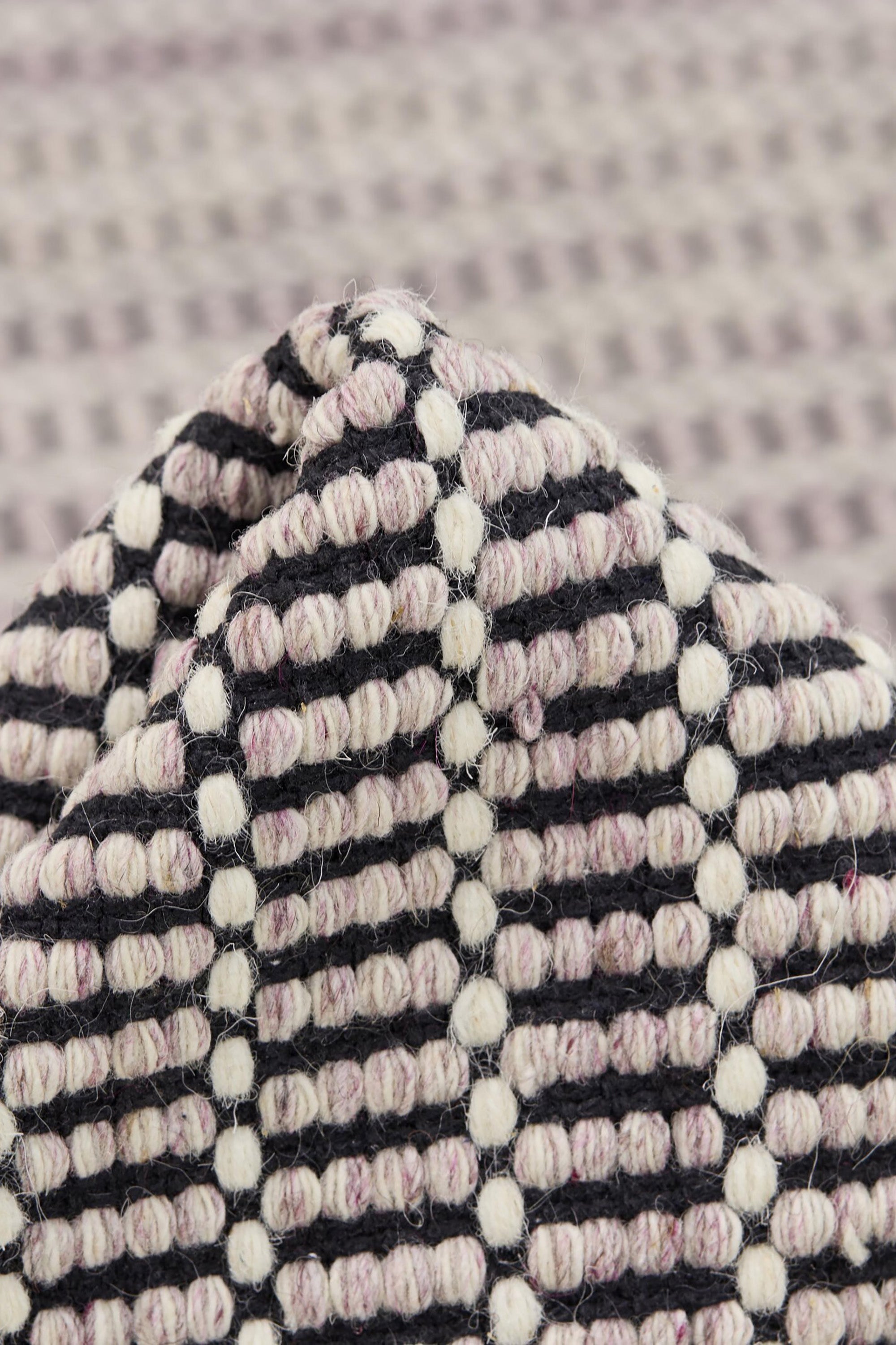Luxury pink and black woven rug