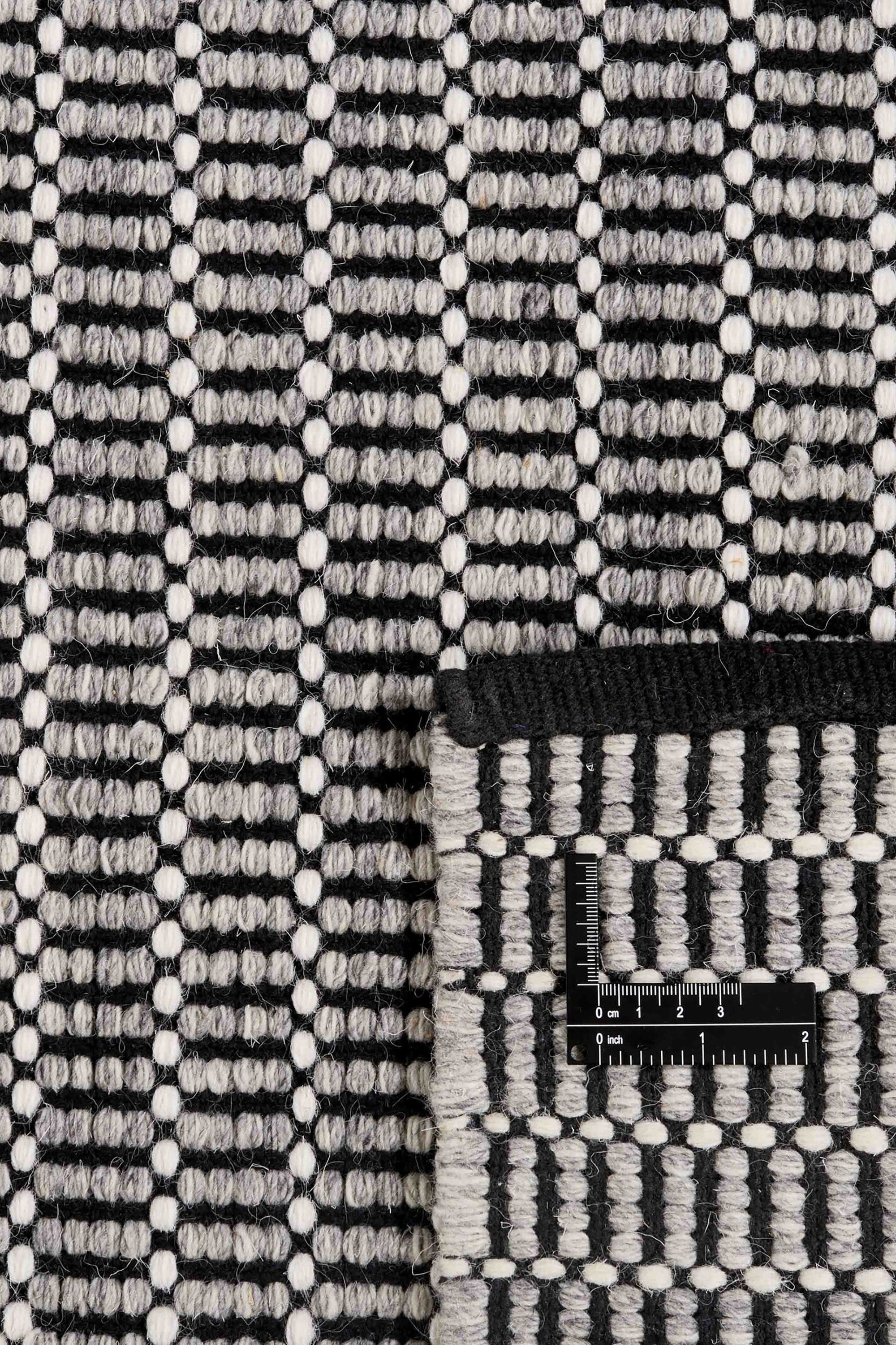 Luxury grey and black woven rug