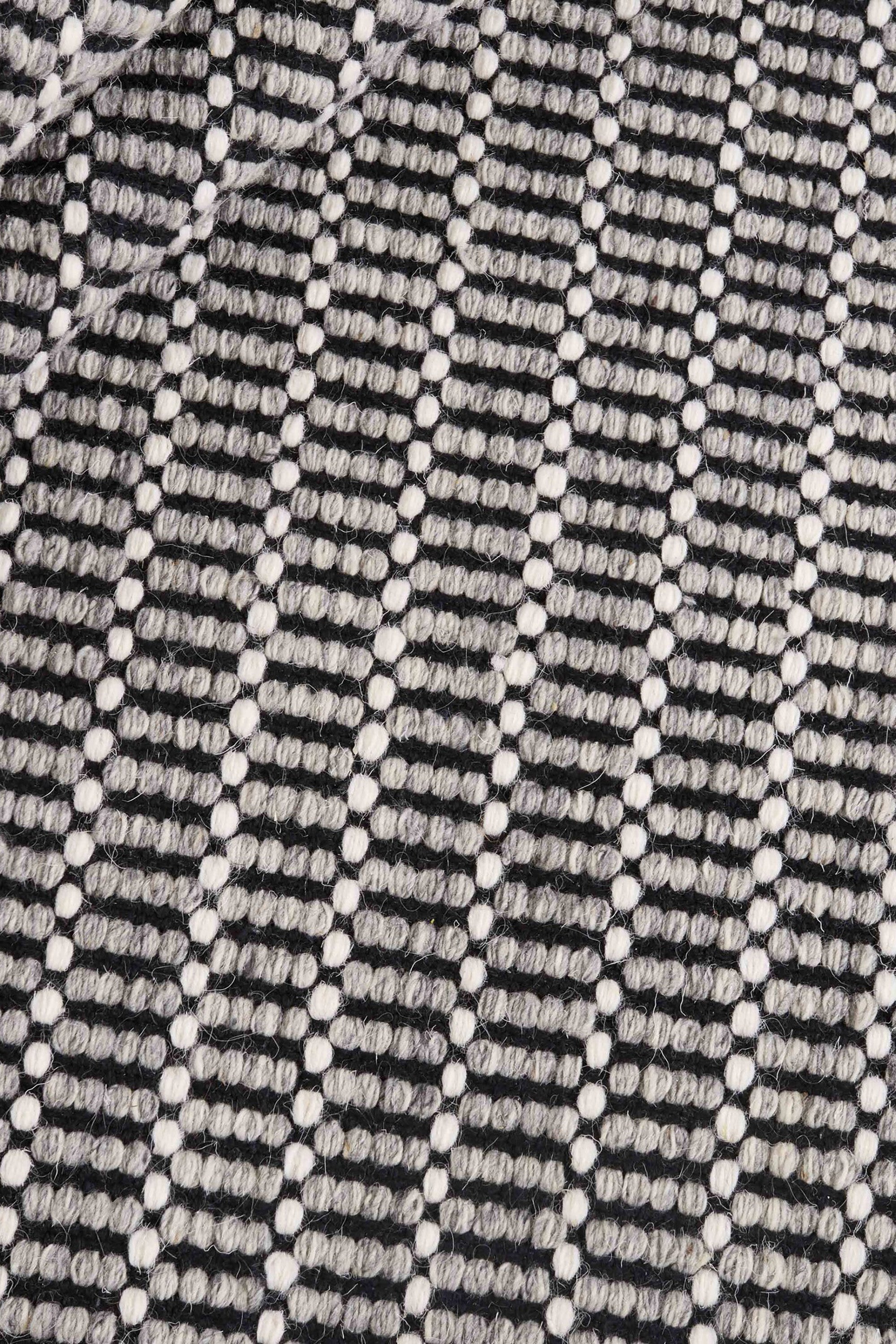 Luxury grey and black woven rug