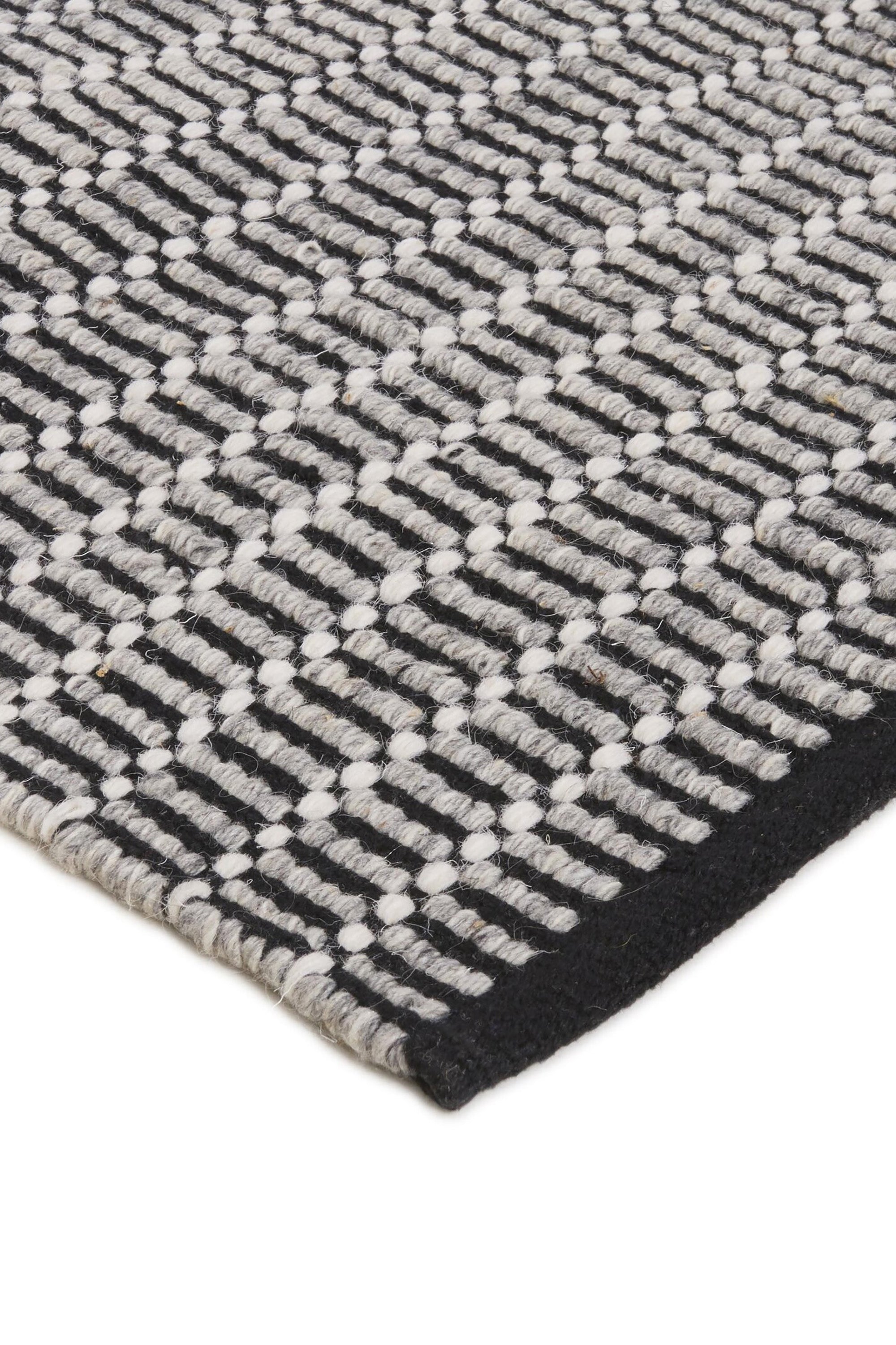 Luxury grey and black woven rug