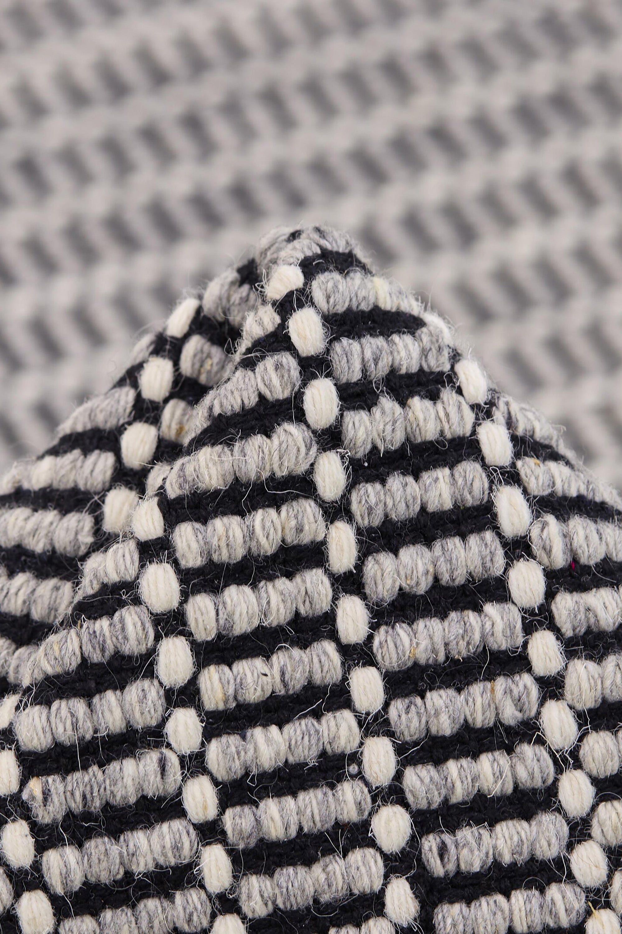 Luxury grey and black woven rug