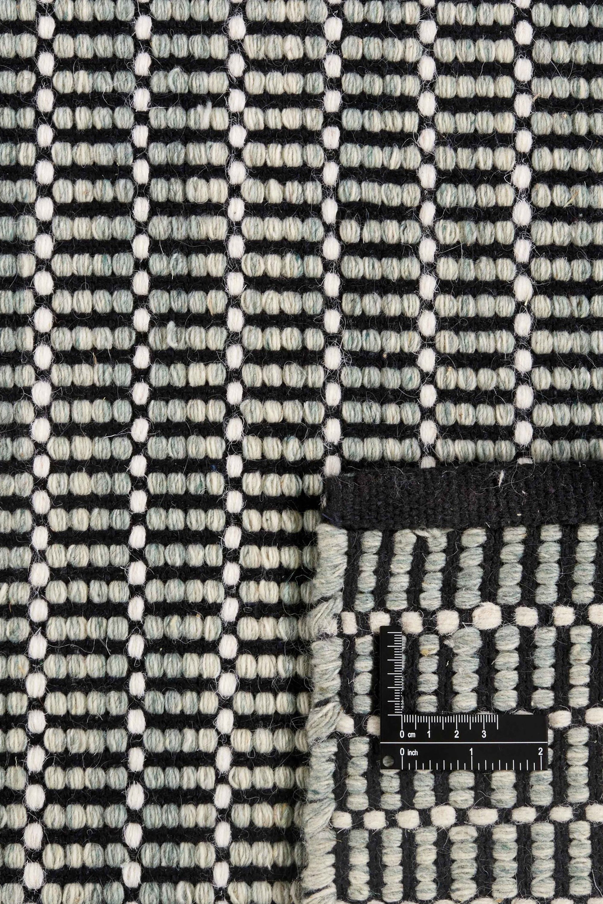 Luxury green and black woven rug