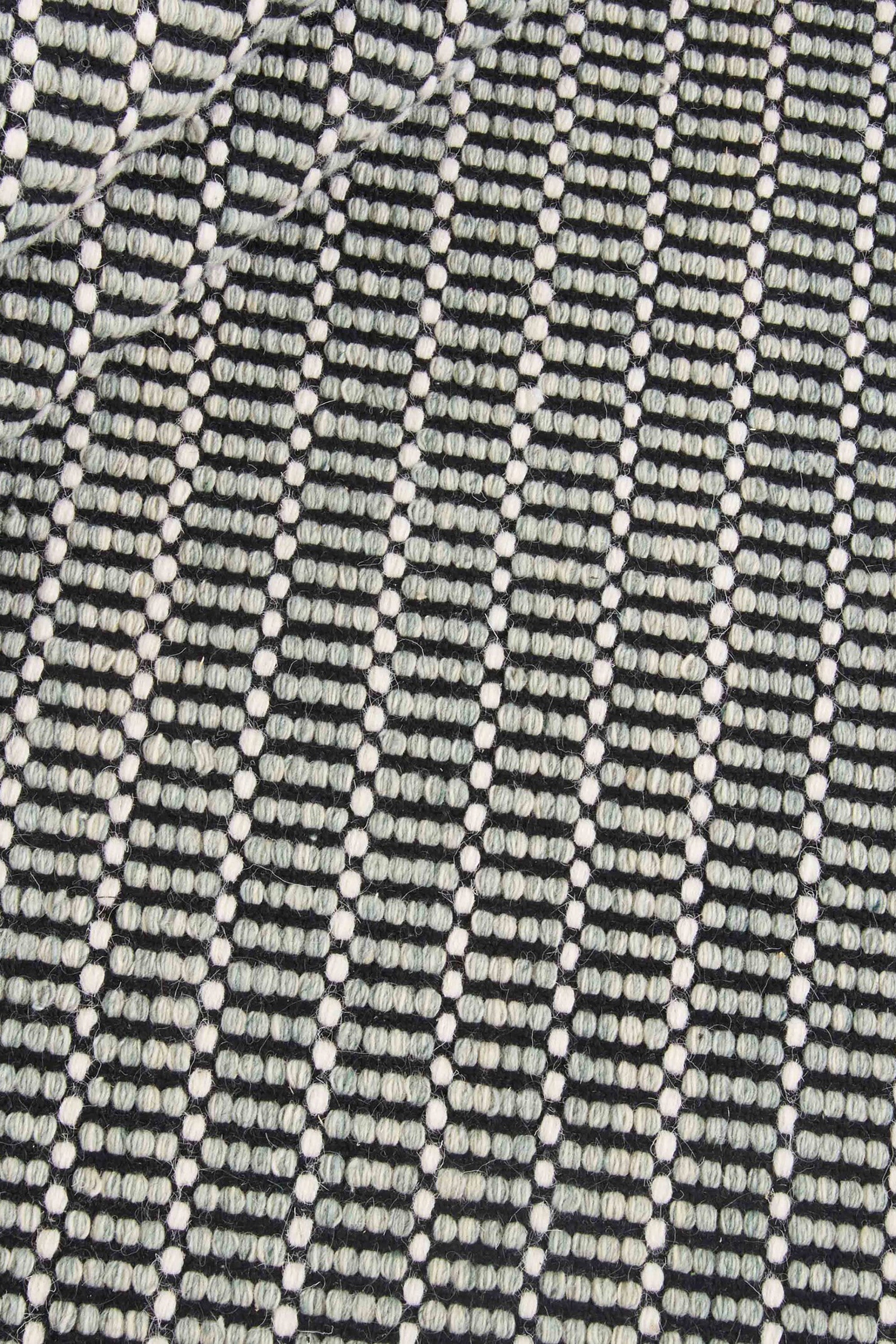 Luxury green and black woven rug