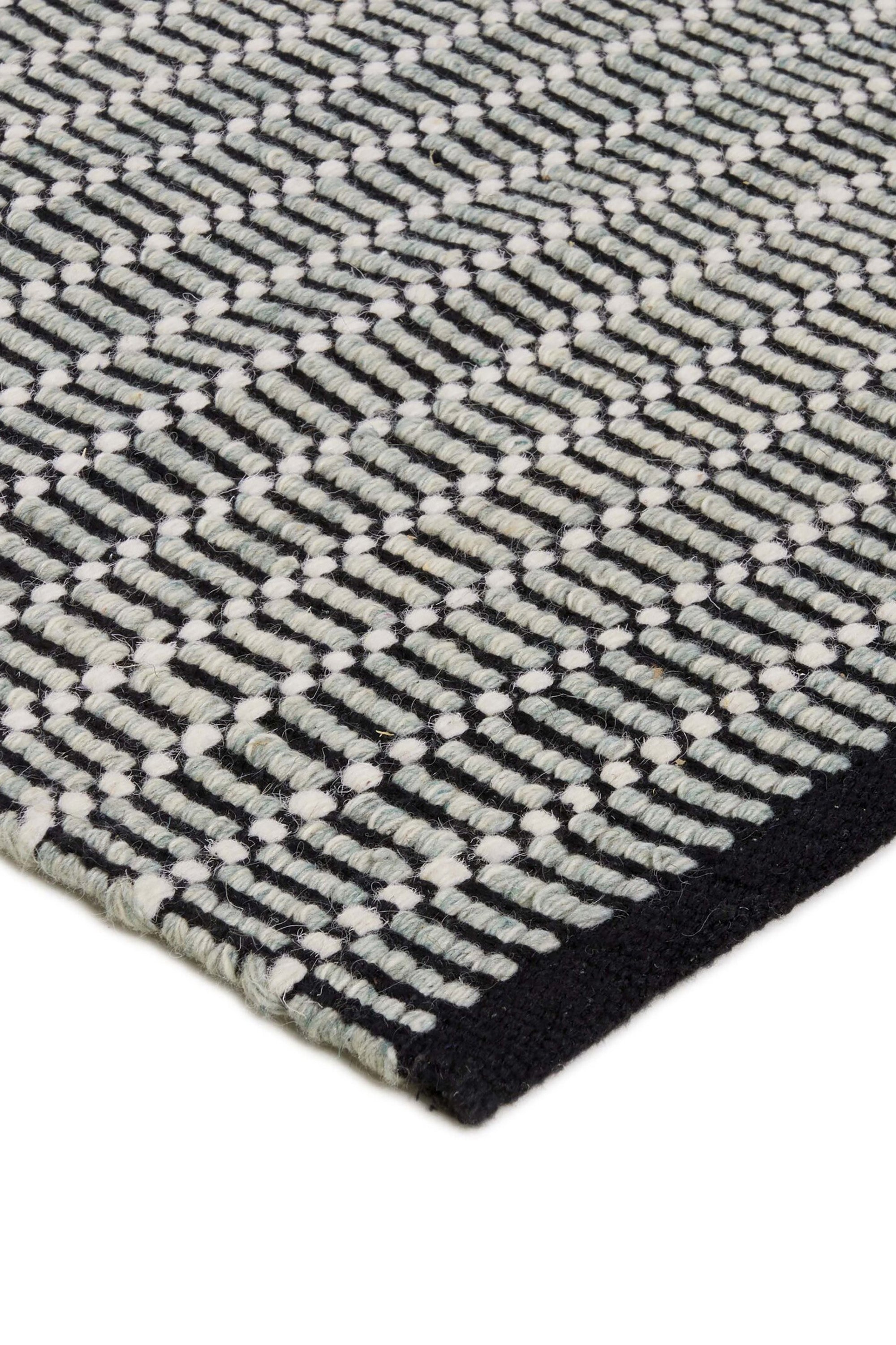 Luxury green and black woven rug