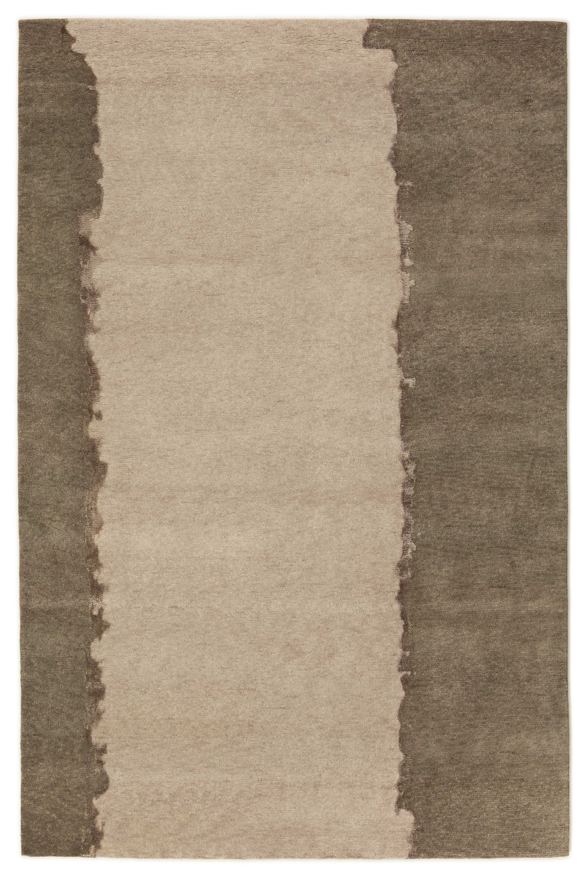 Modern abstract brown rug