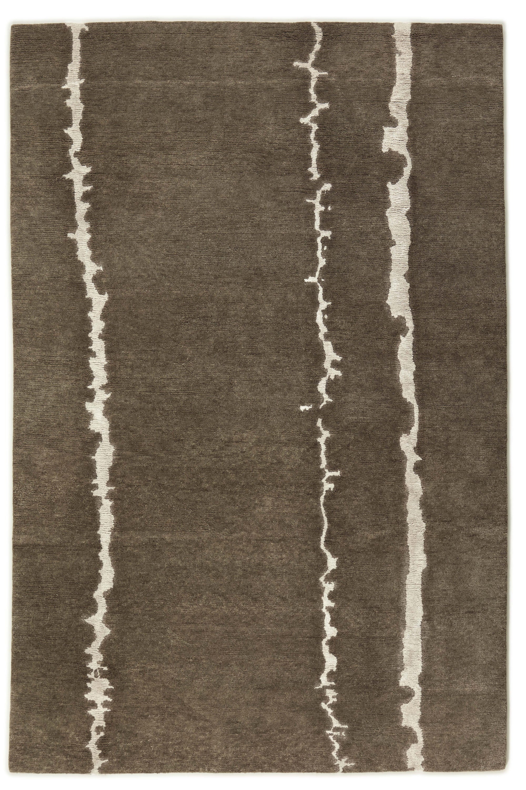 Modern abstract brown rug