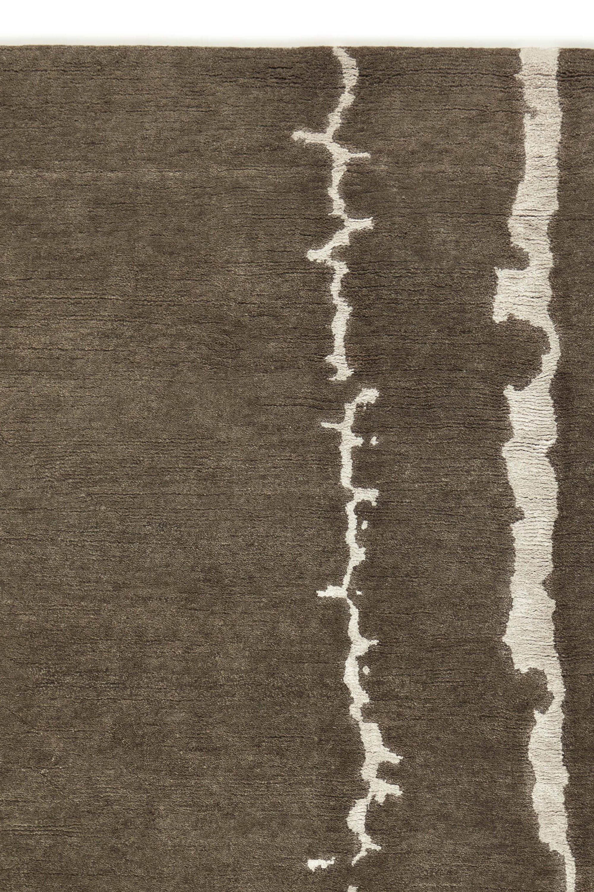 Modern abstract brown rug