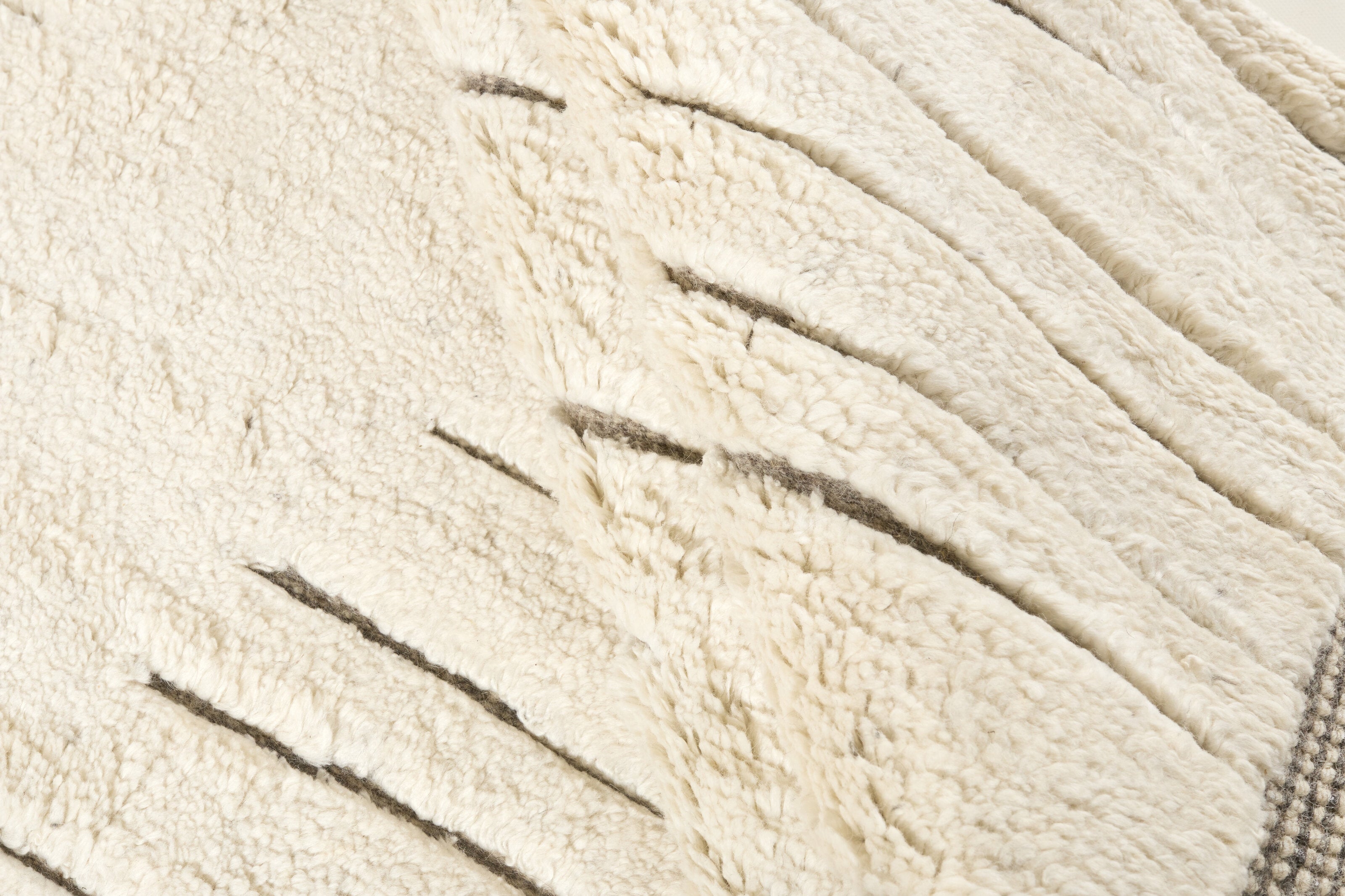 Minimal cream luxury Moroccan style runner