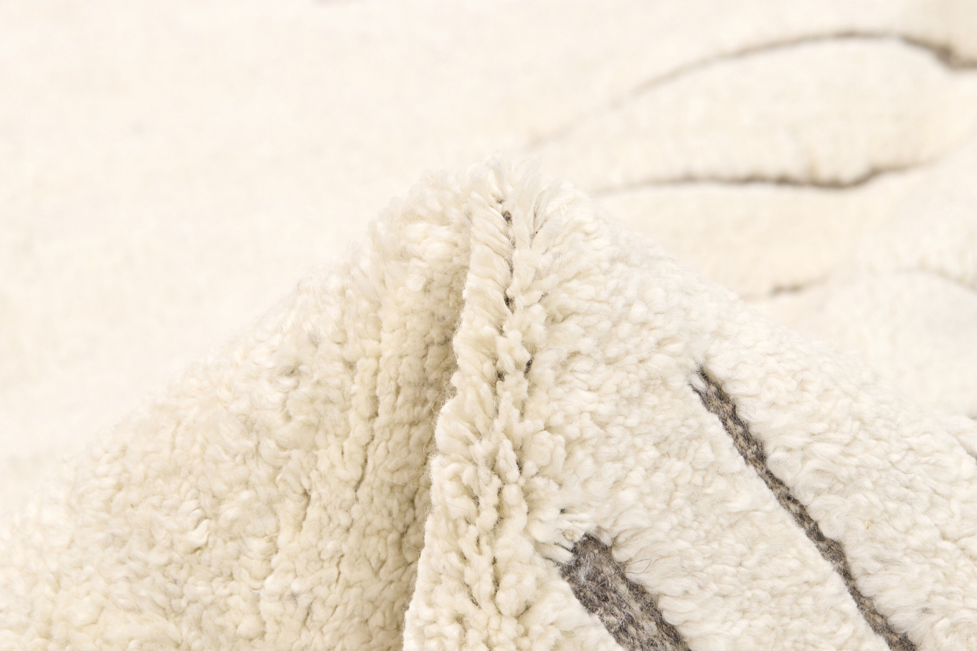 Minimal cream luxury Moroccan style runner