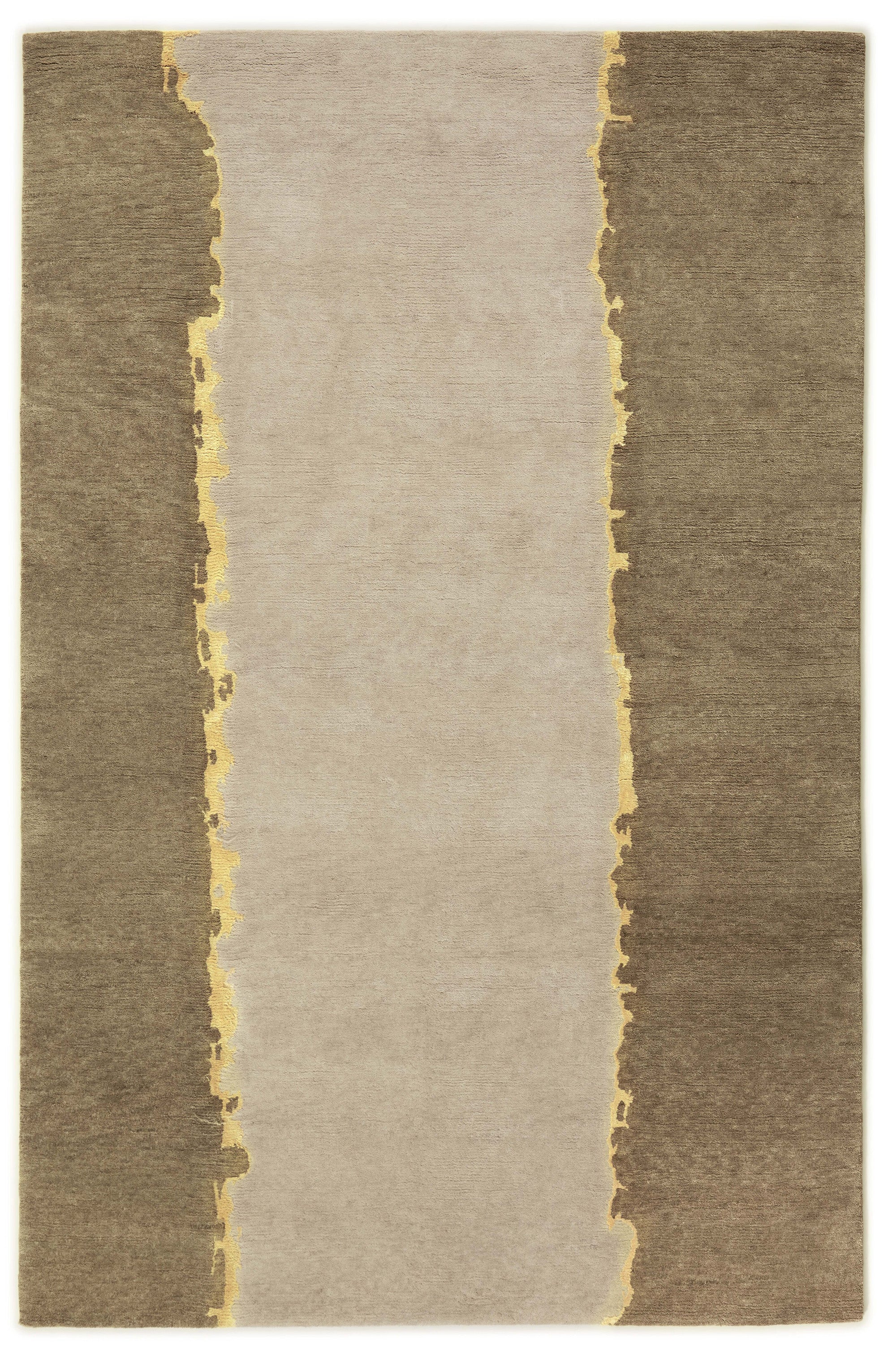 Modern abstract beige and brown rug